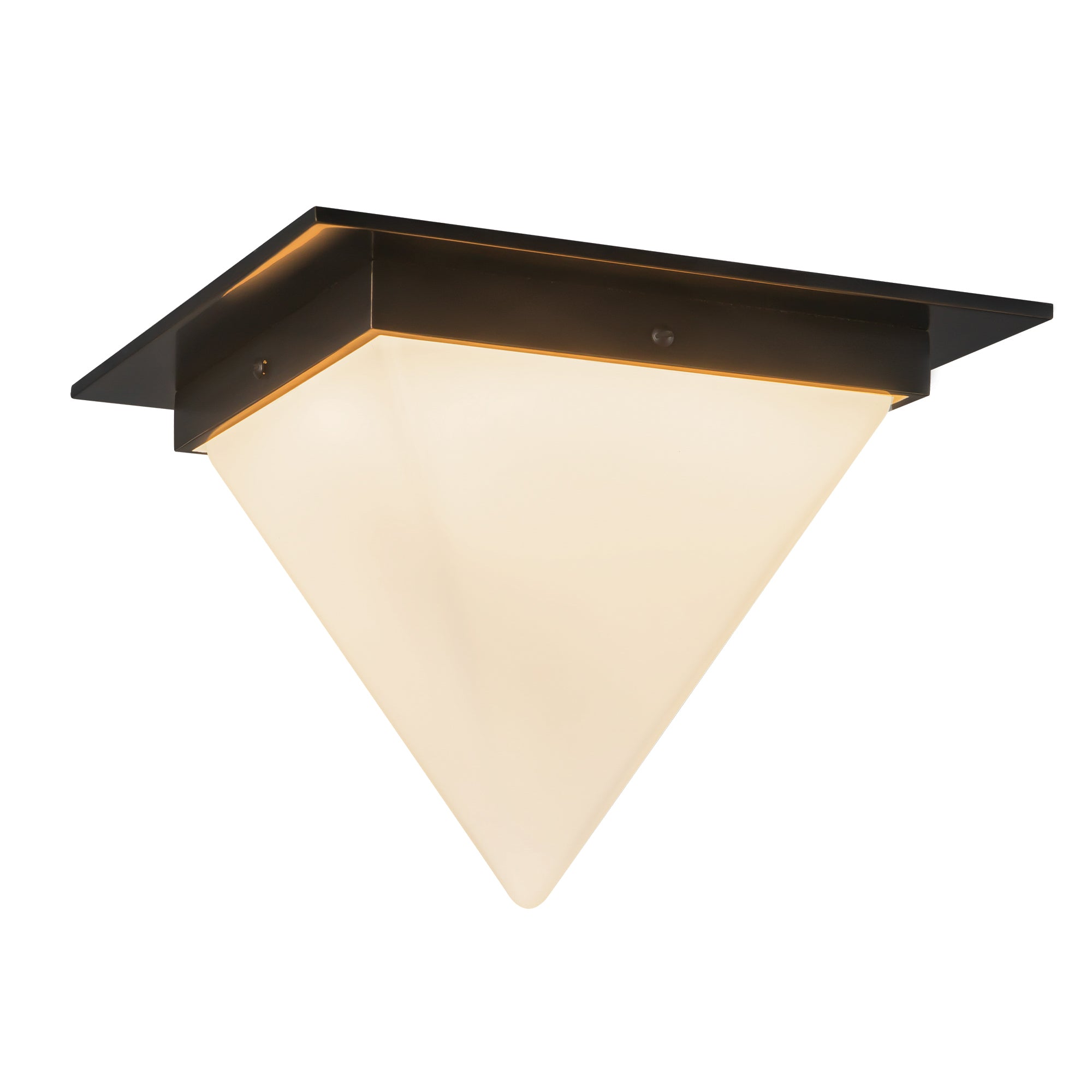 Mineral 11-in Brass Triangular Flush Mount