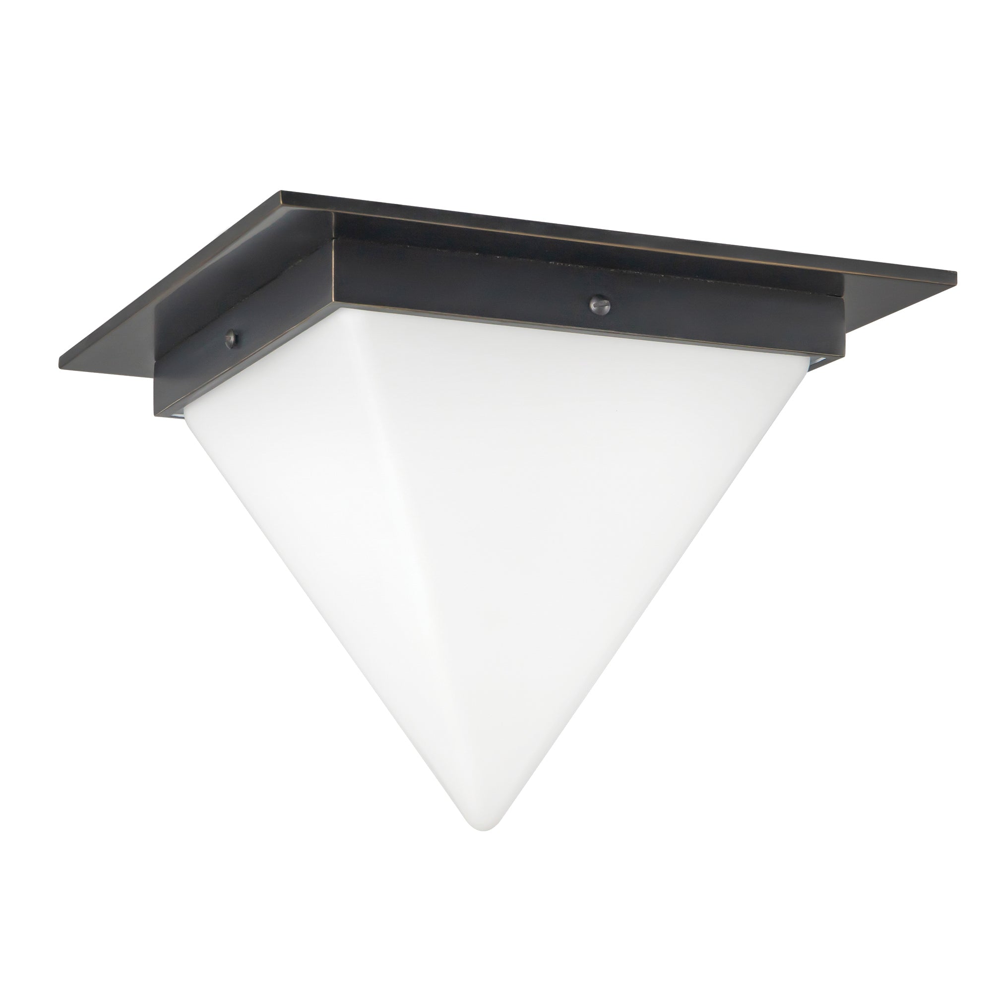 Mineral 11-in Brass Triangular Flush Mount