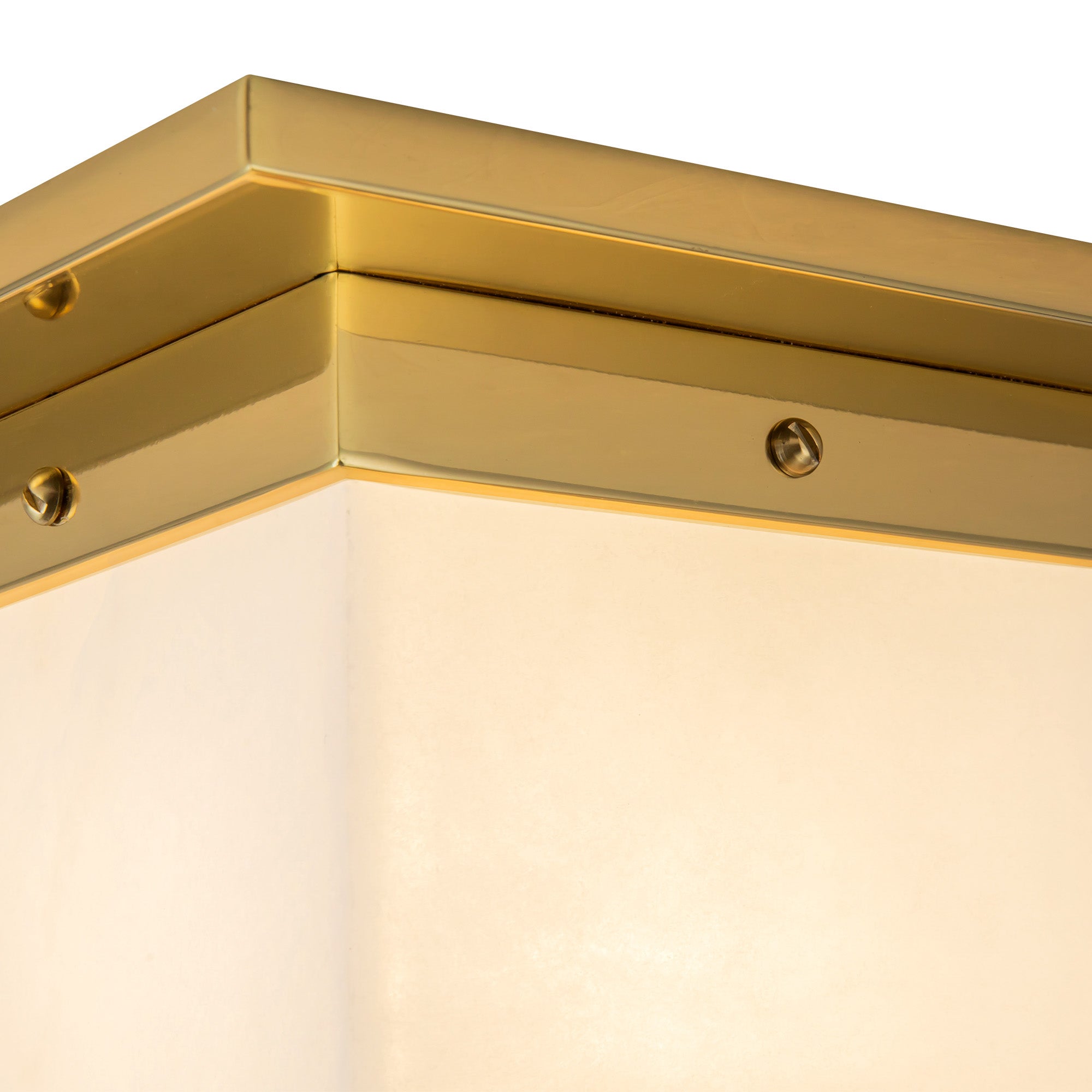 Mineral 8-in Brass Alabaster Flush Mount