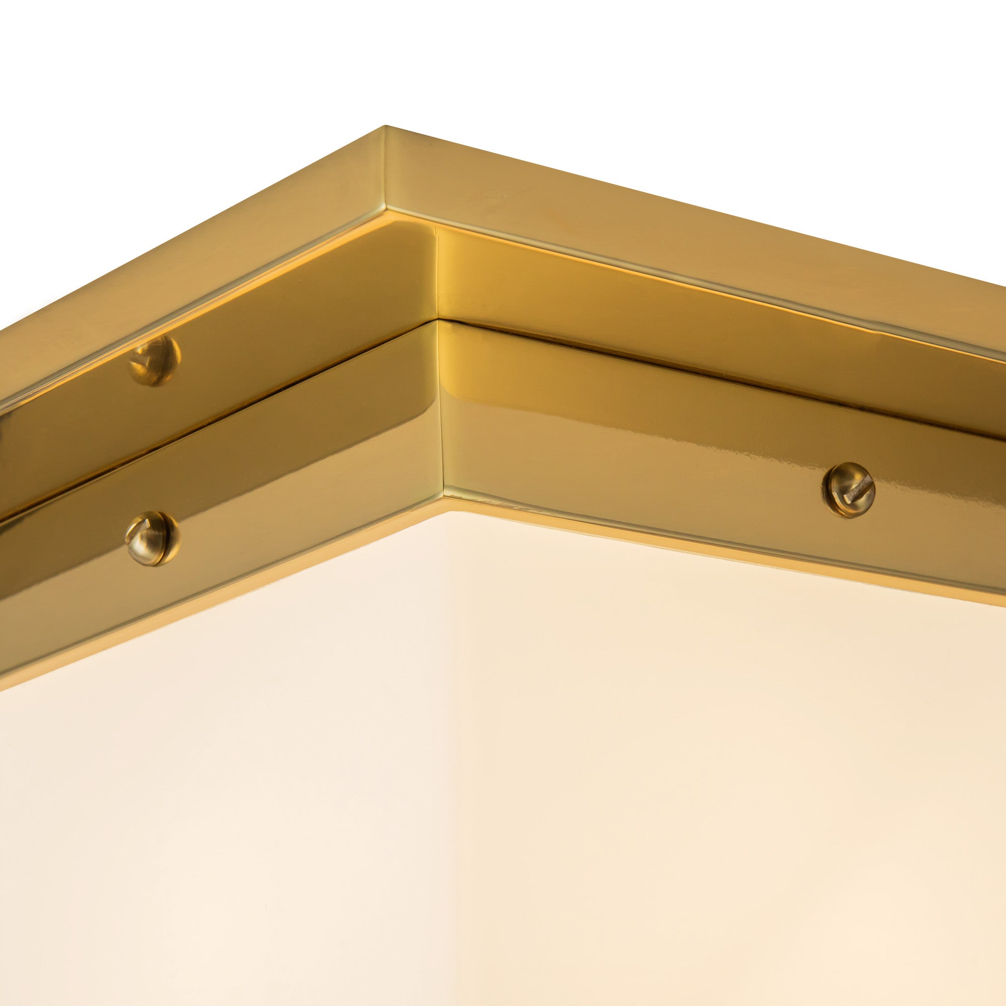 Mineral 8-in Brass Alabaster Flush Mount