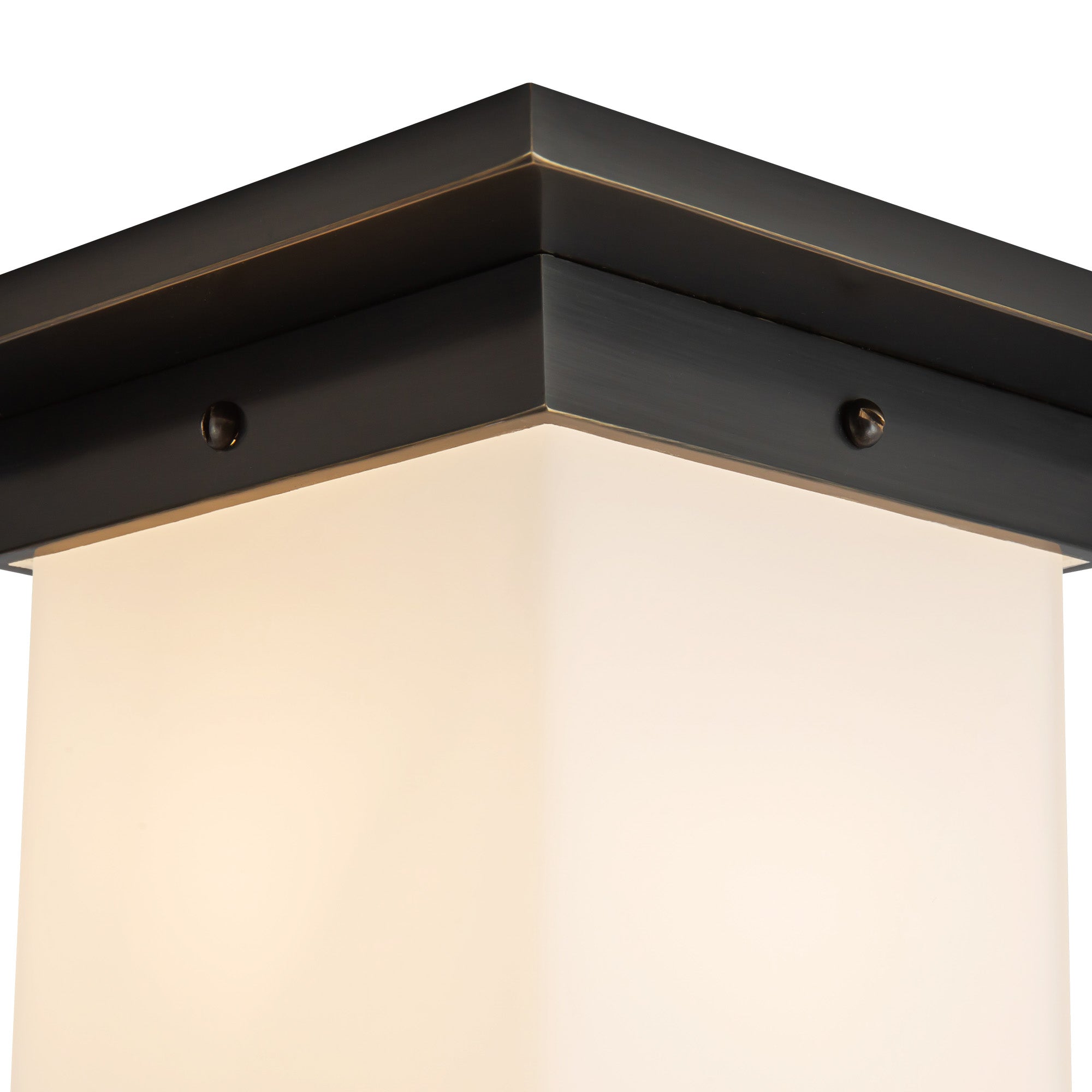 Mineral 8-in Brass Alabaster Flush Mount