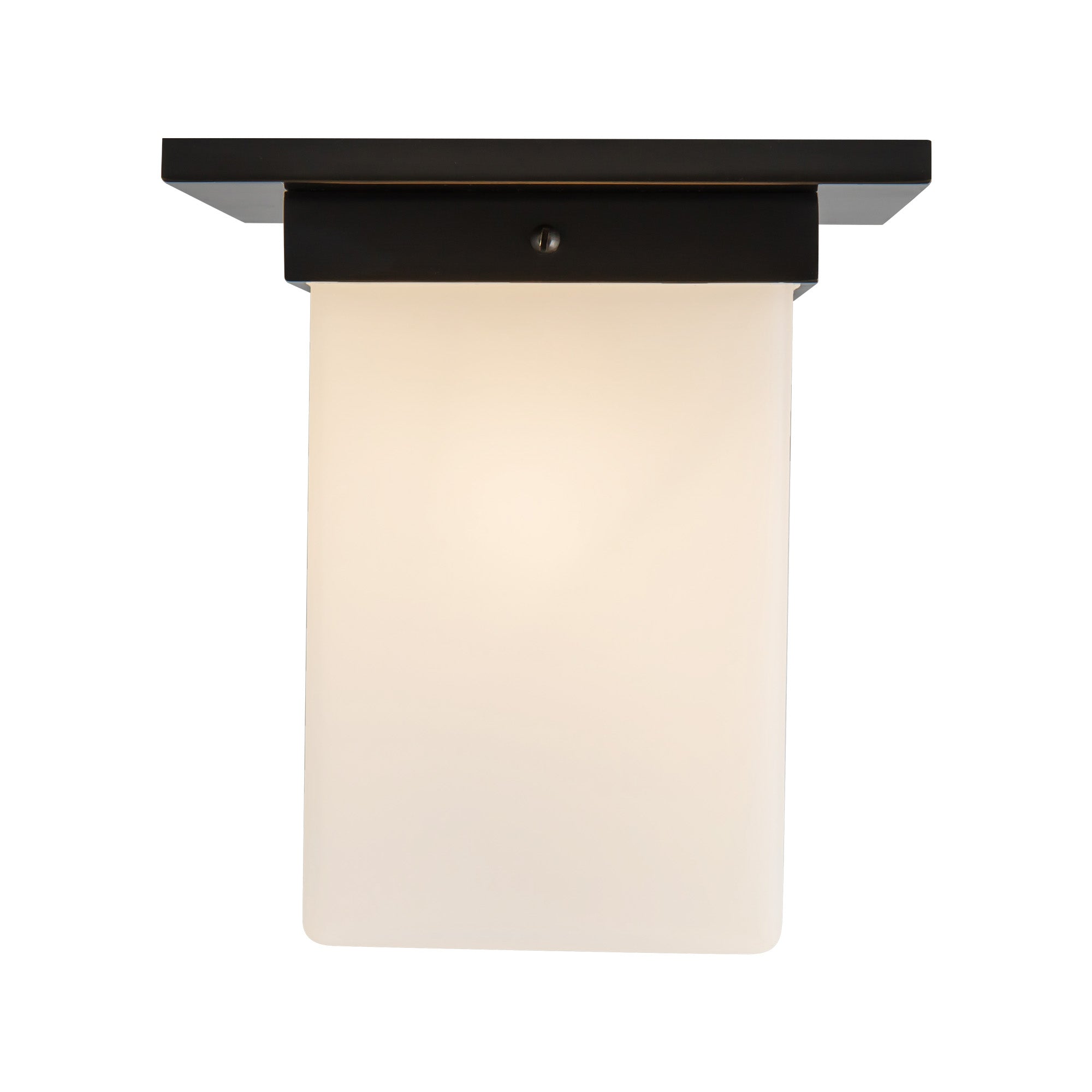 Mineral 8-in Brass Alabaster Flush Mount