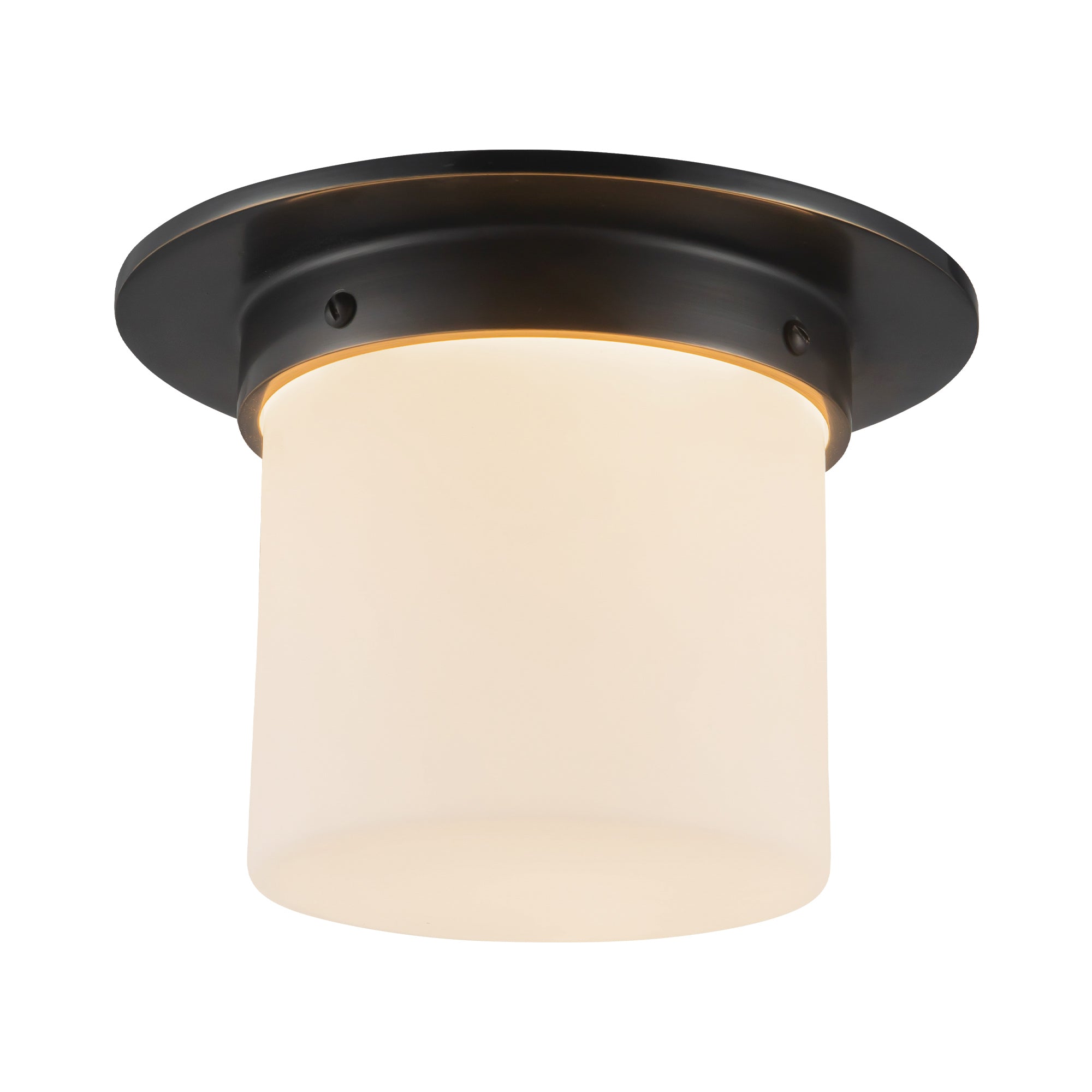 Mineral 8-in Brass Flush Mount
