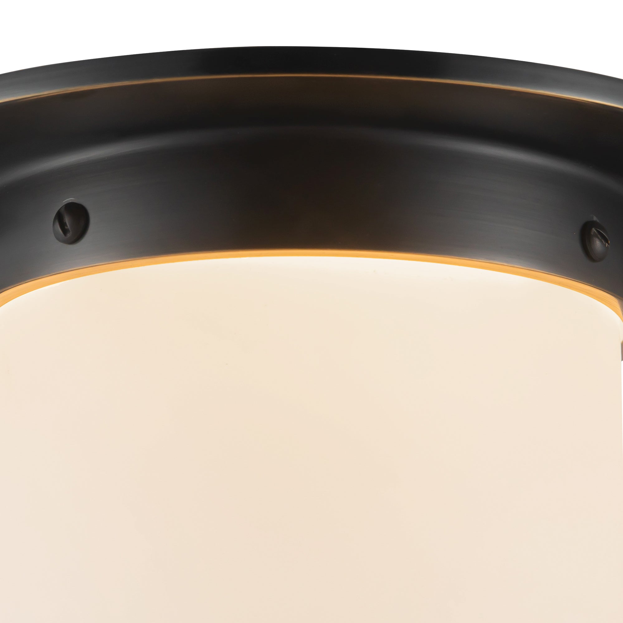 Mineral 8-in Brass Flush Mount