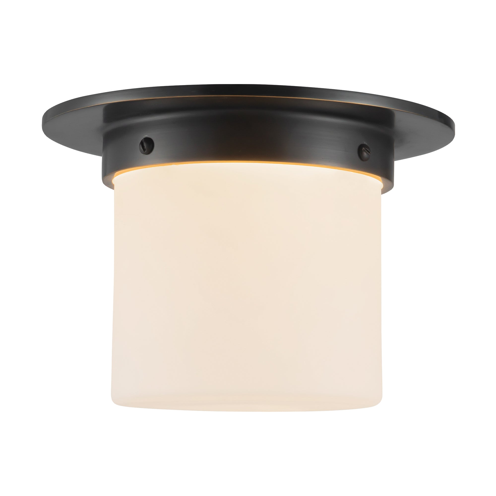 Mineral 8-in Brass Flush Mount