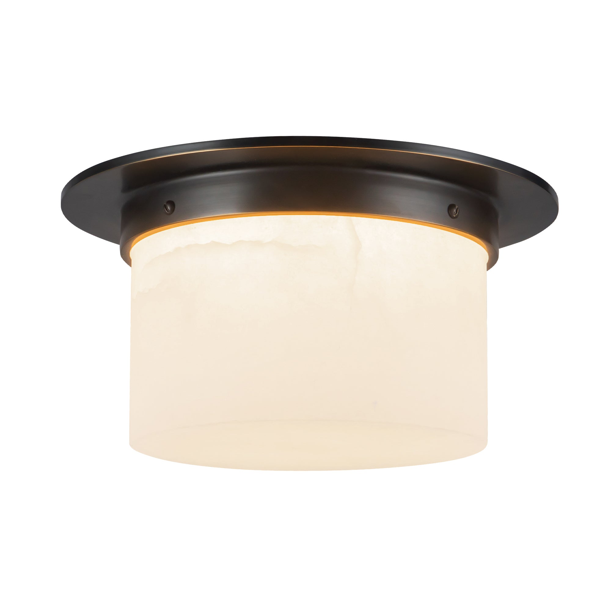 Mineral 11-in Brass Flush Mount