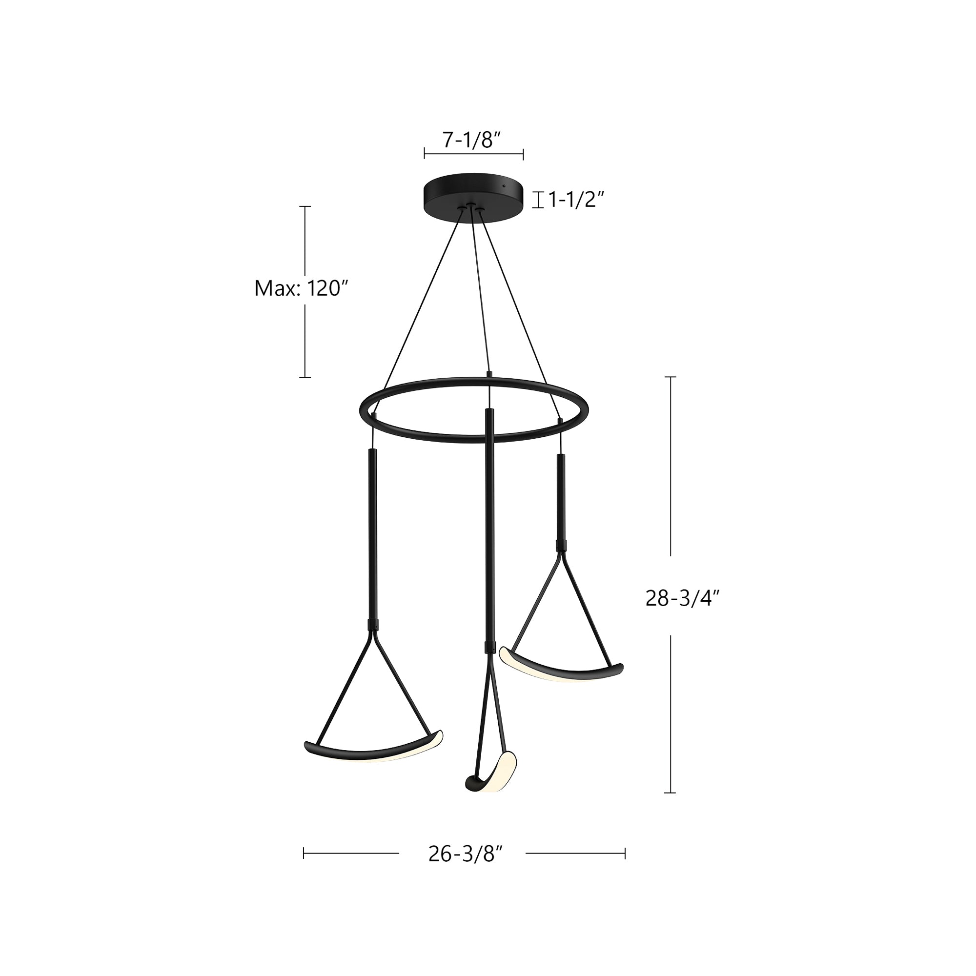 Mobil 27-in Aluminum Chandelier
