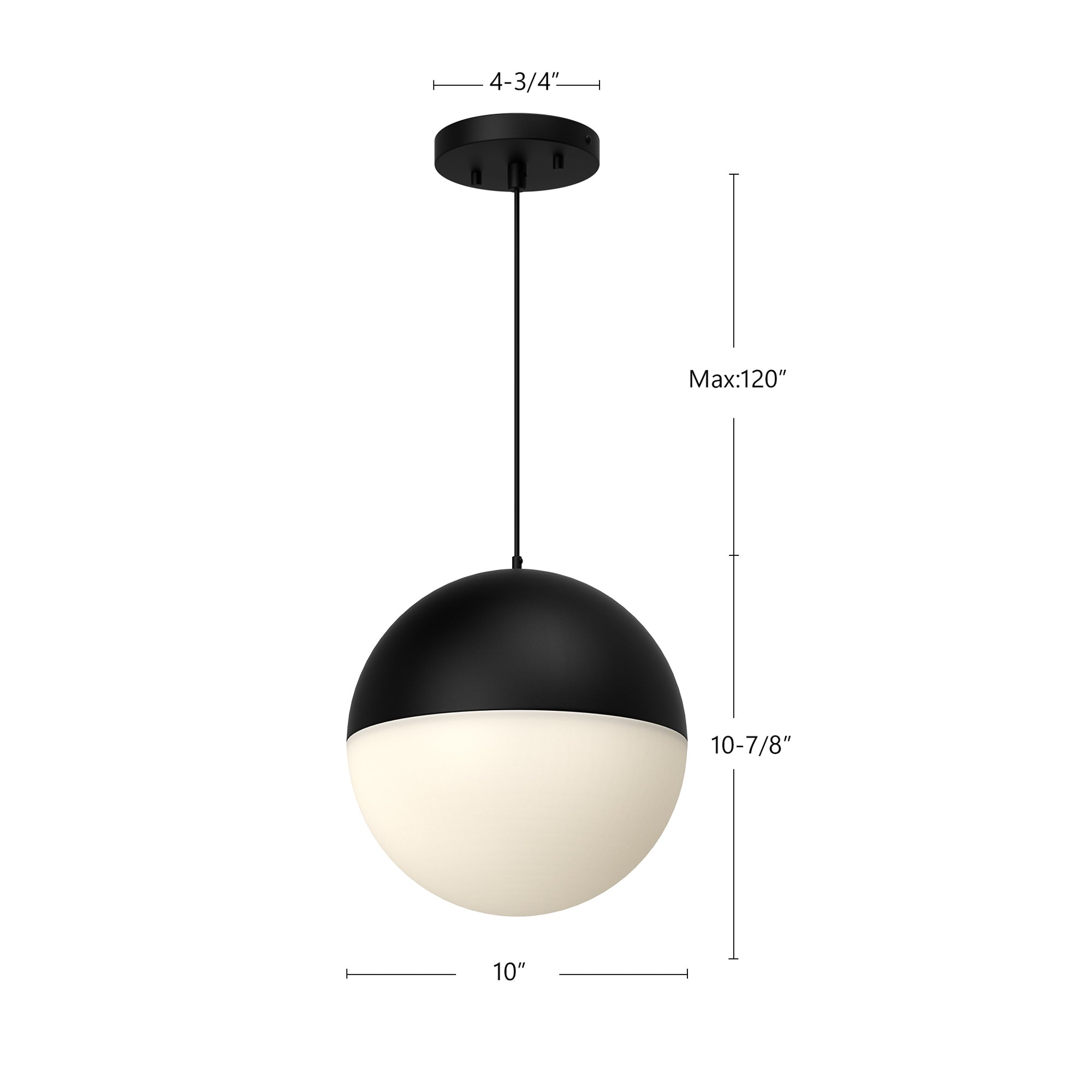 Monae 10-in Aluminum Pendant