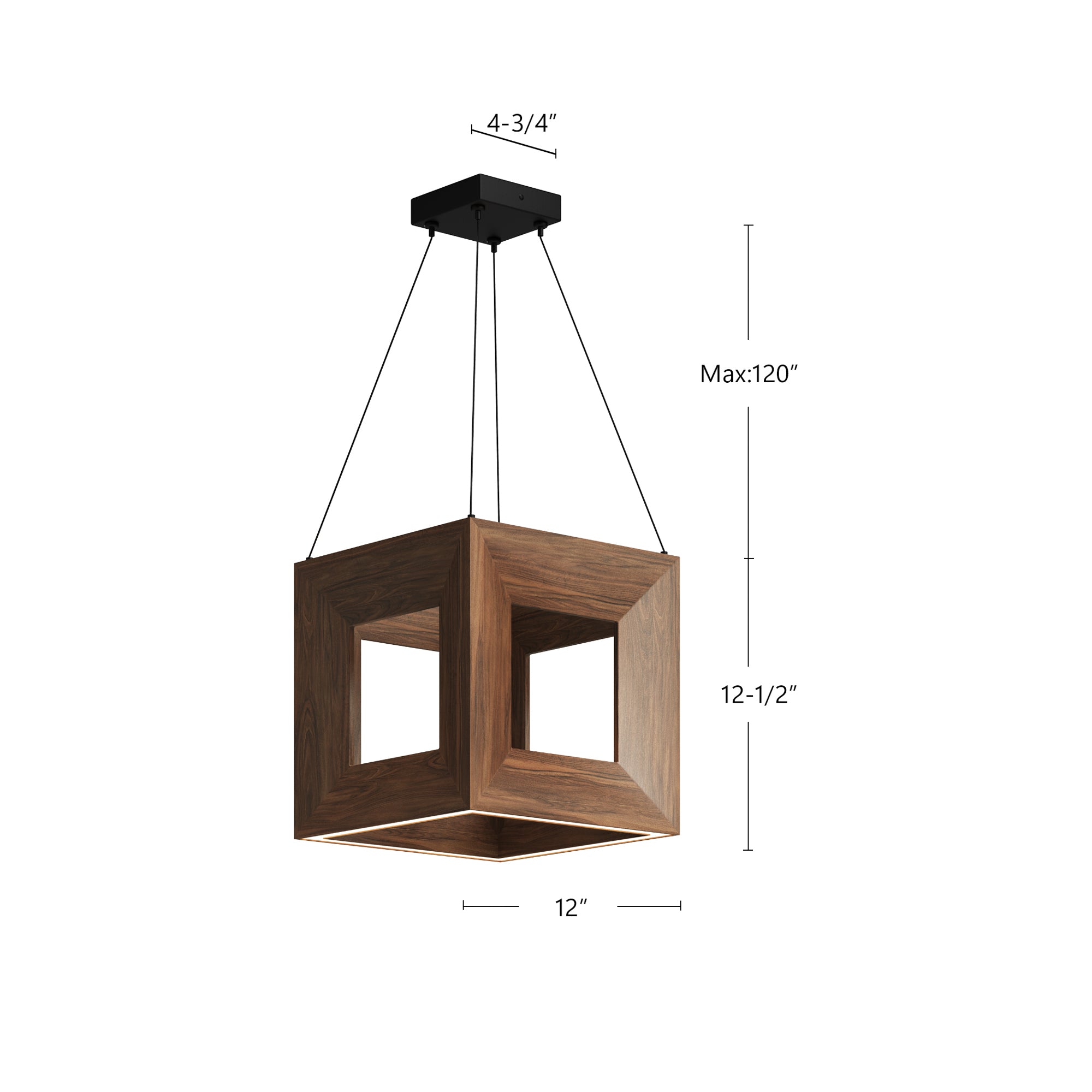Morina 12-in Dimmable LED Geometric Pendant