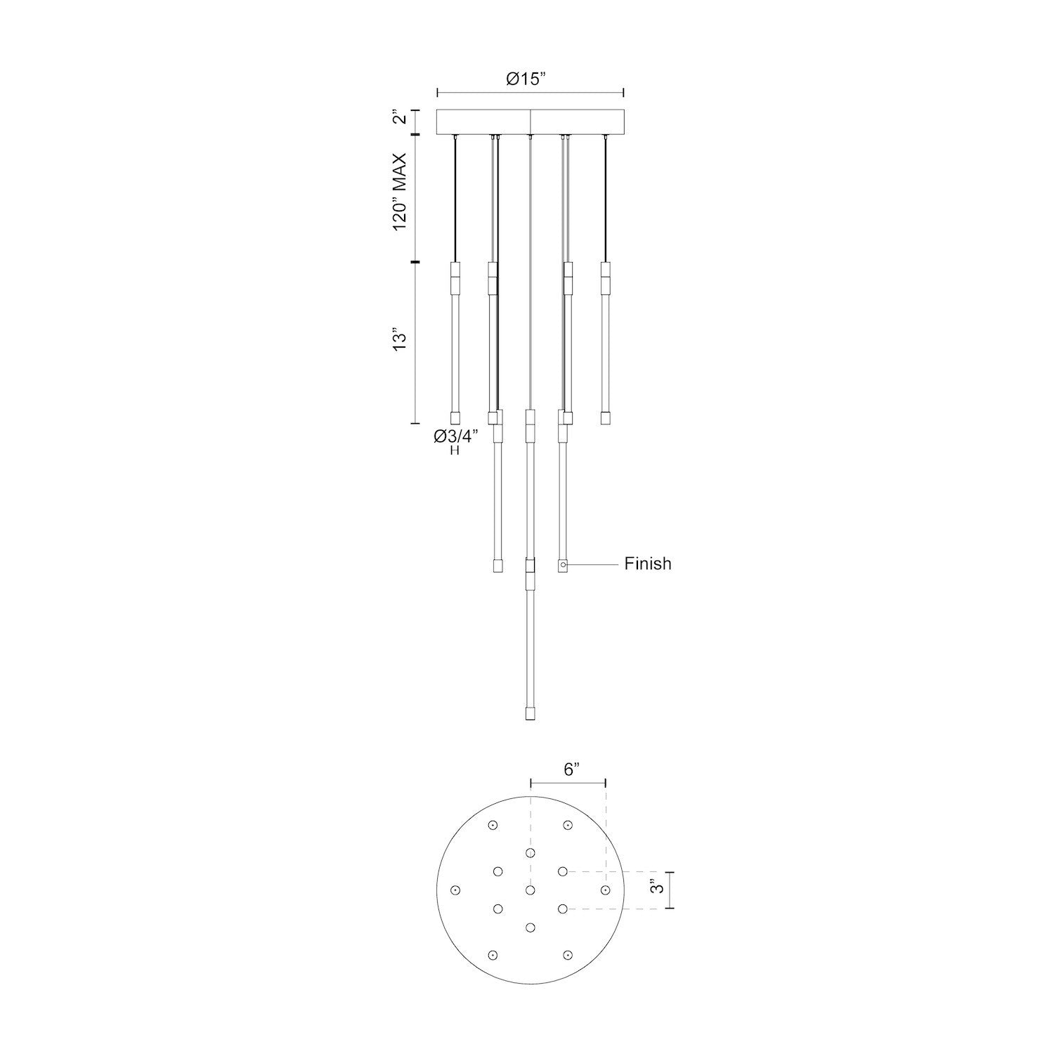 Motif 13-in 3 Light Dimmable LED Multi