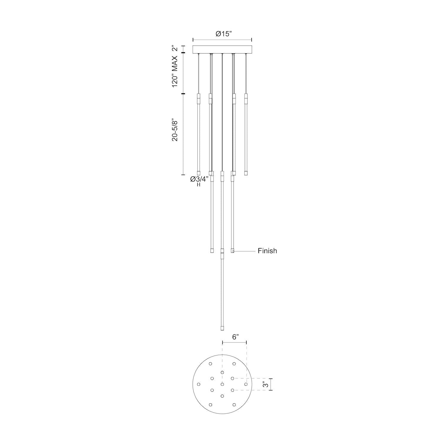 Motif 21-in 13 Light Dimmable LED Multi