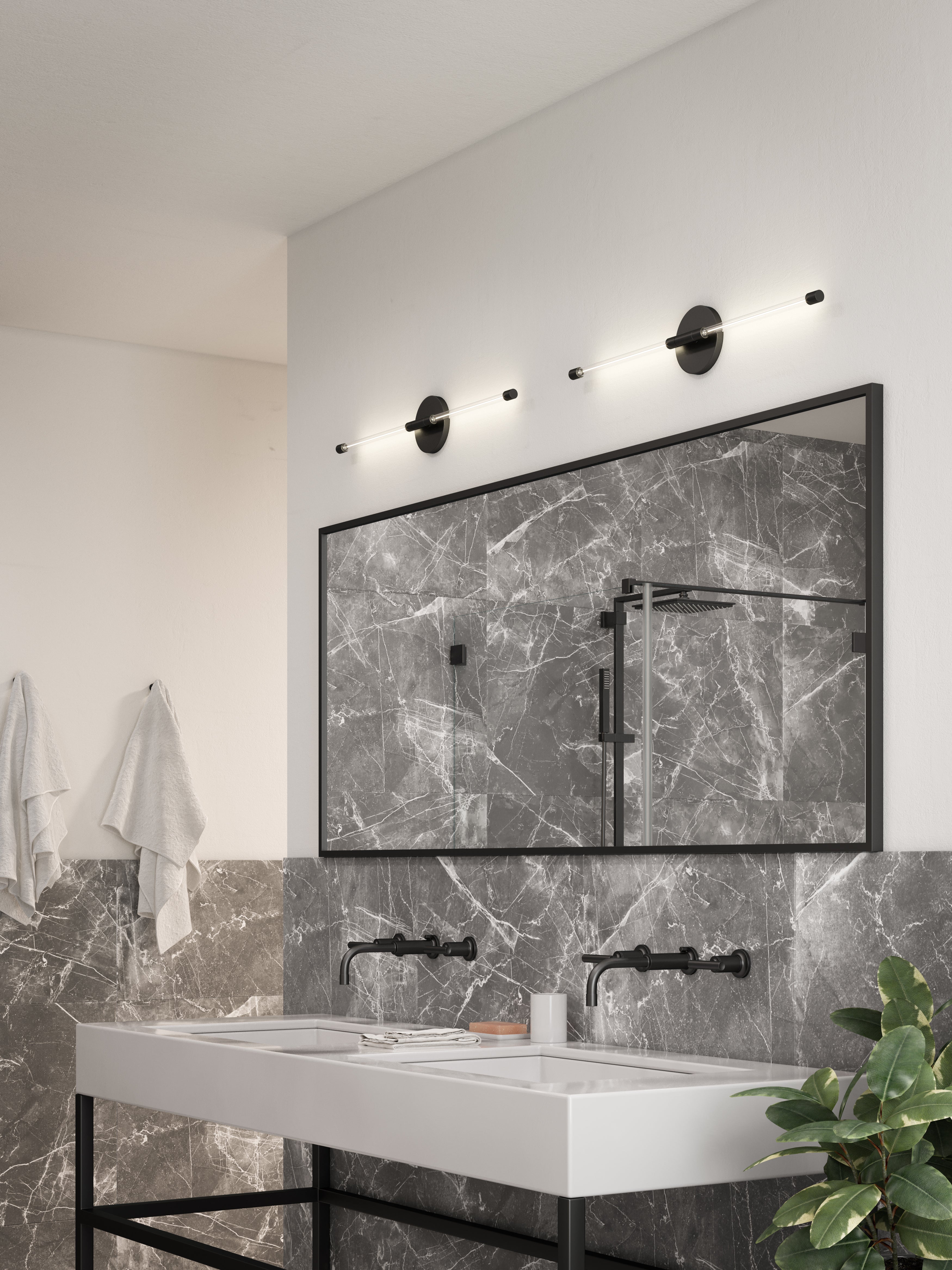 Motif 26-in Aluminum Wall Sconce