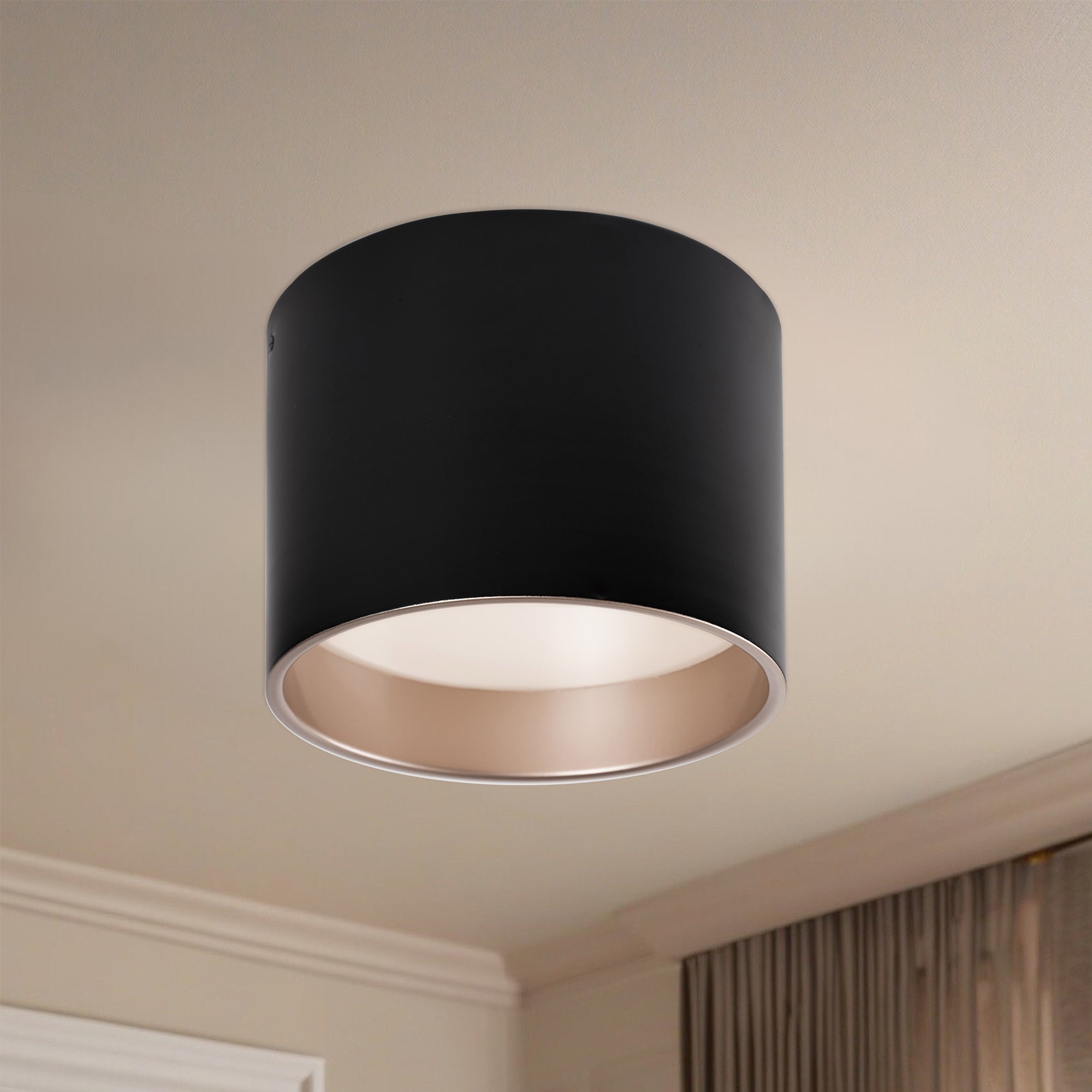 Mousinni 10-in Steel Flush Mount