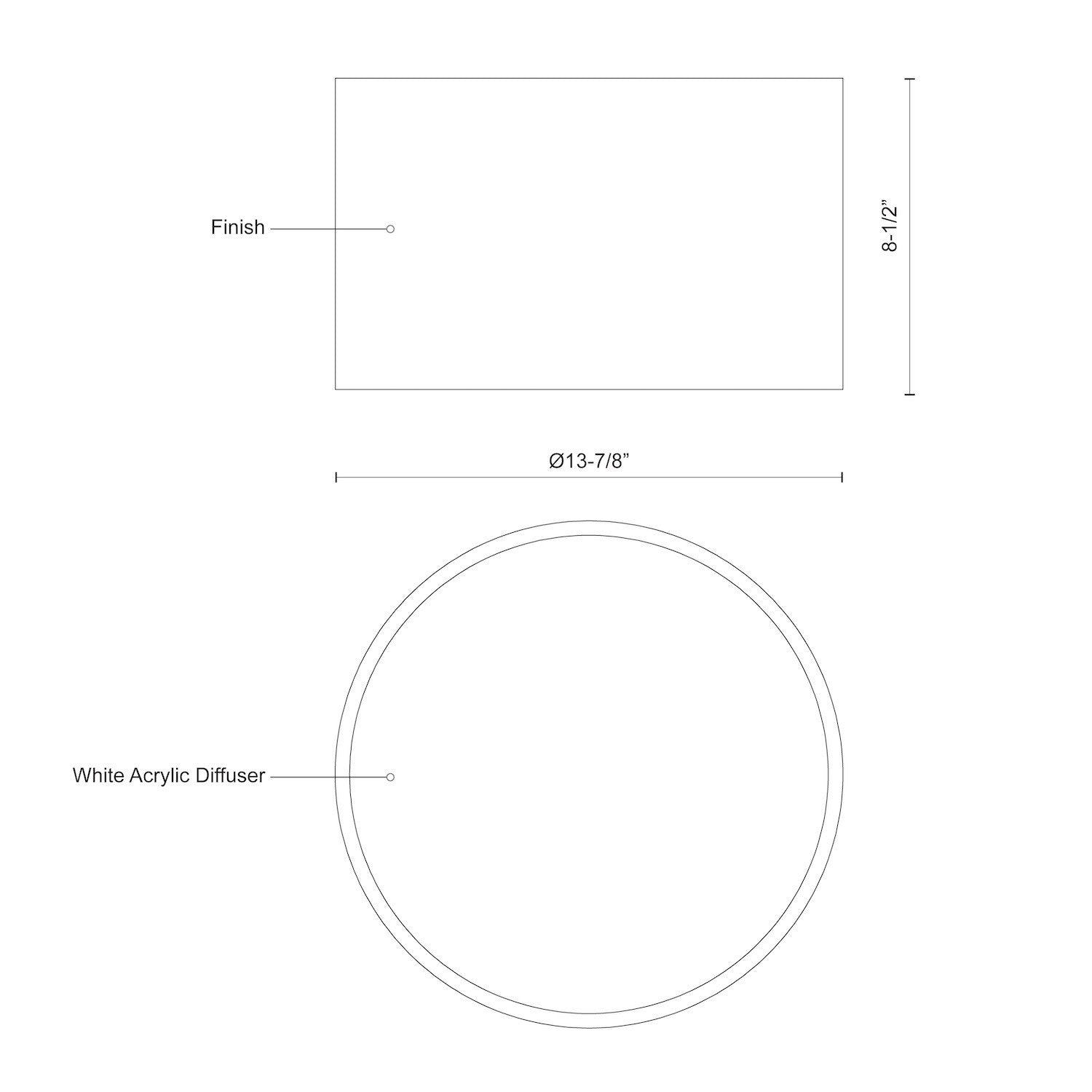 Mousinni 14-in Steel Flush Mount