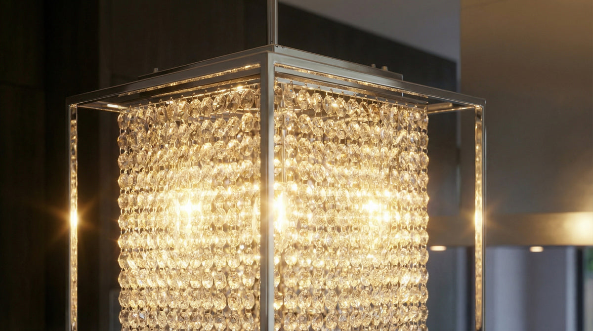 Cube 5 Light Chrome Chandelier