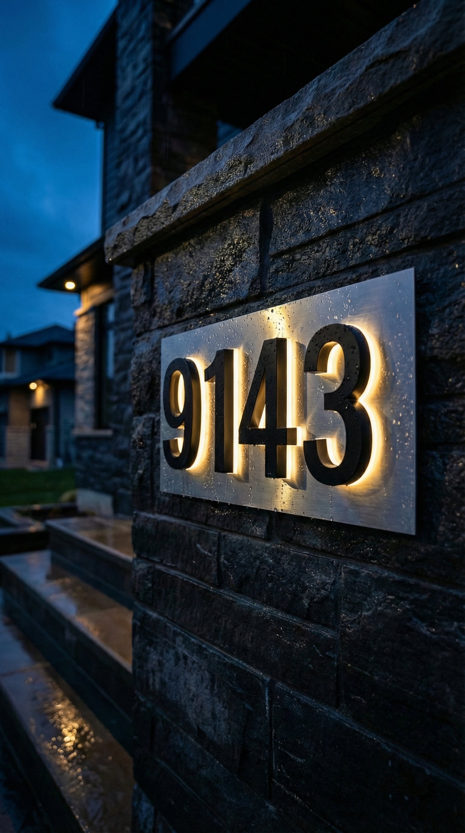 Illuminated Backlit House Numbers – Weather-Resistant LED Address Signs