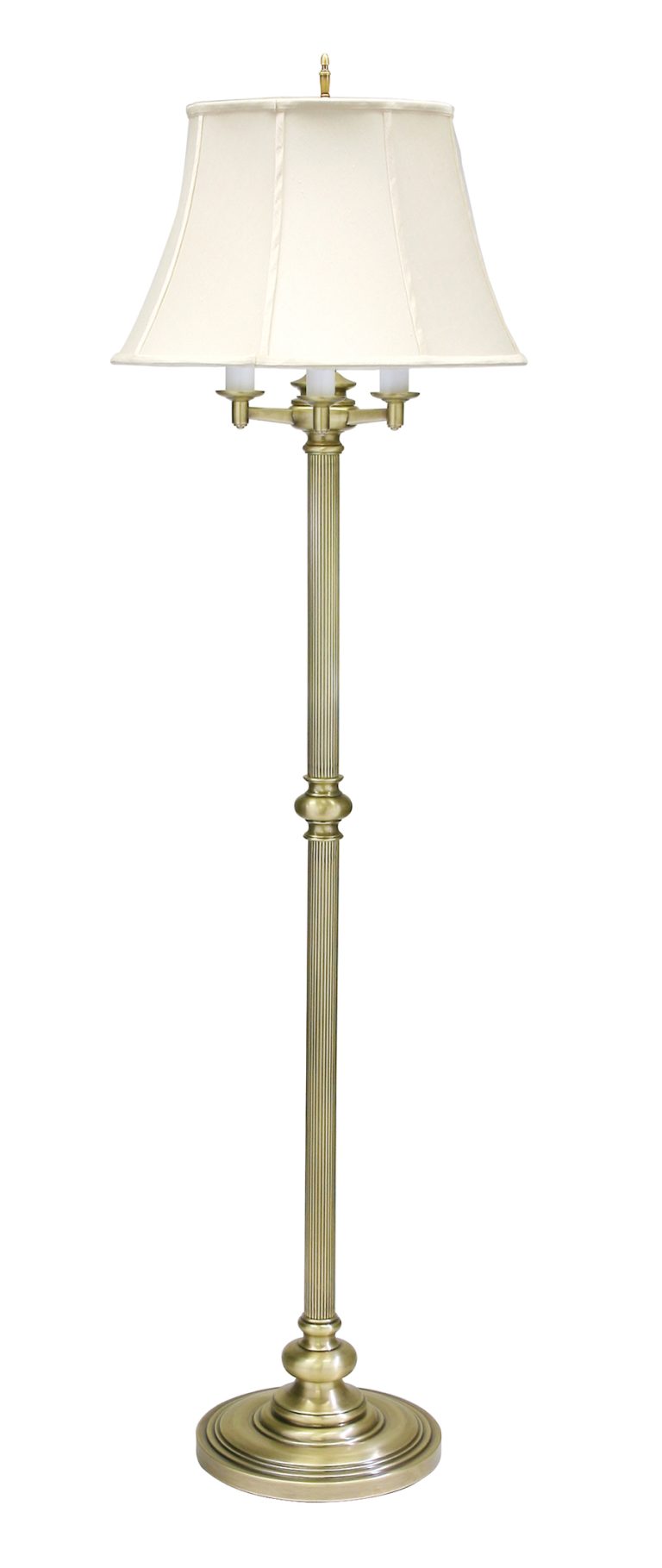 66.5-inch Newport Antique Brass Floor Lamp