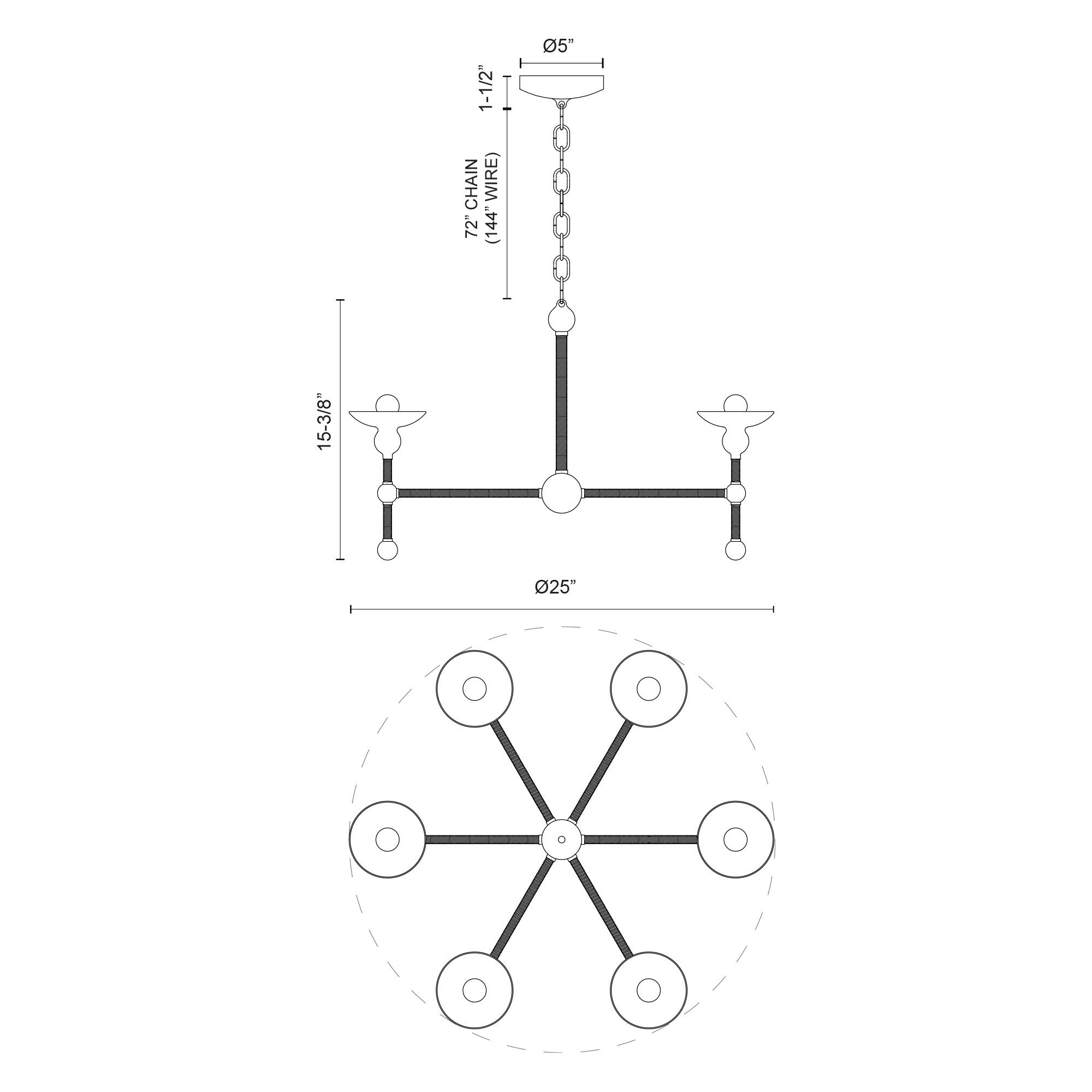 Nadine 25-in Steel Chandelier