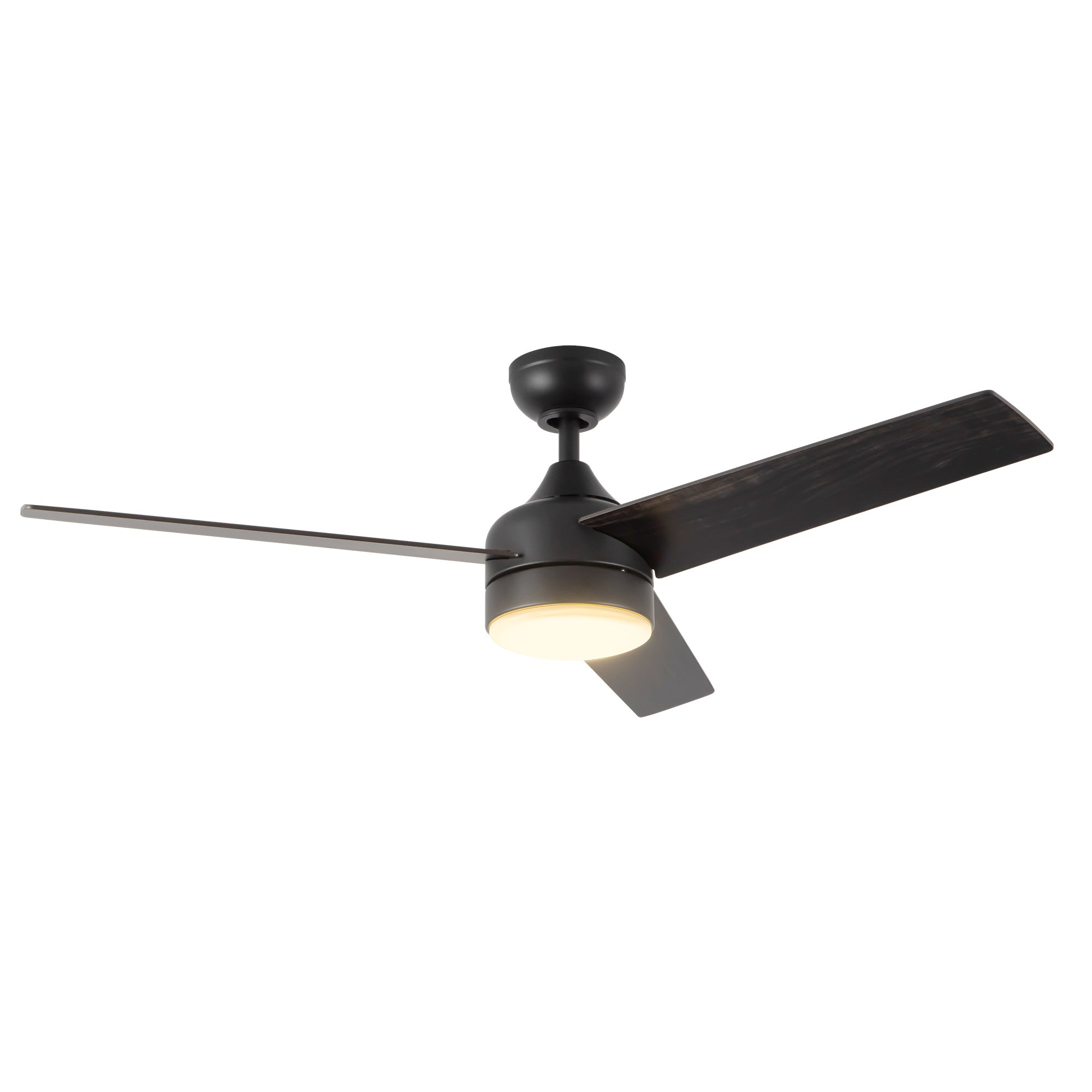 Nash 52-in Matte Black Reversible DC LED Ceiling Fan