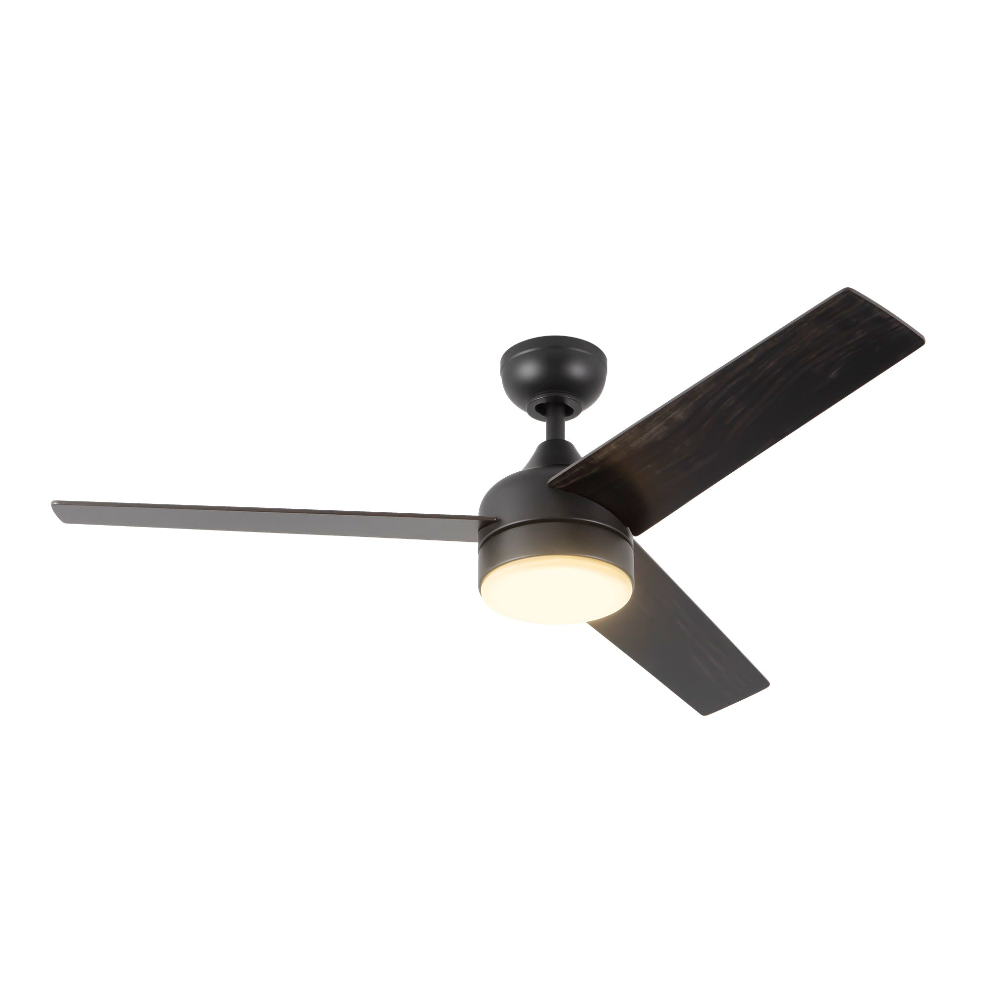 Nash 52-in Matte Black Reversible DC LED Ceiling Fan