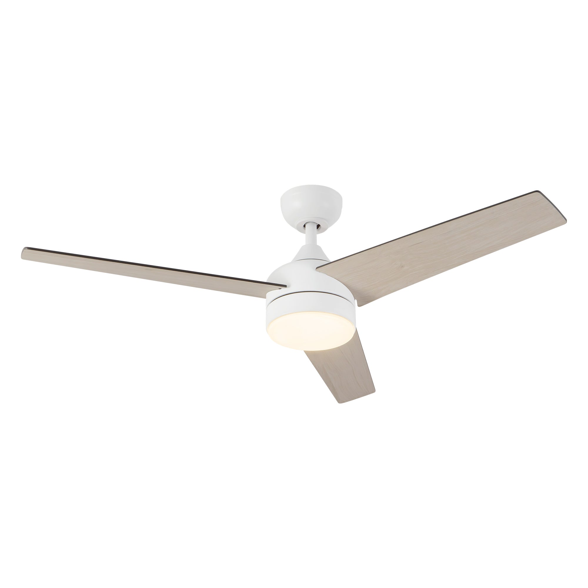 Nash 52-in White Reversible DC LED Ceiling Fan