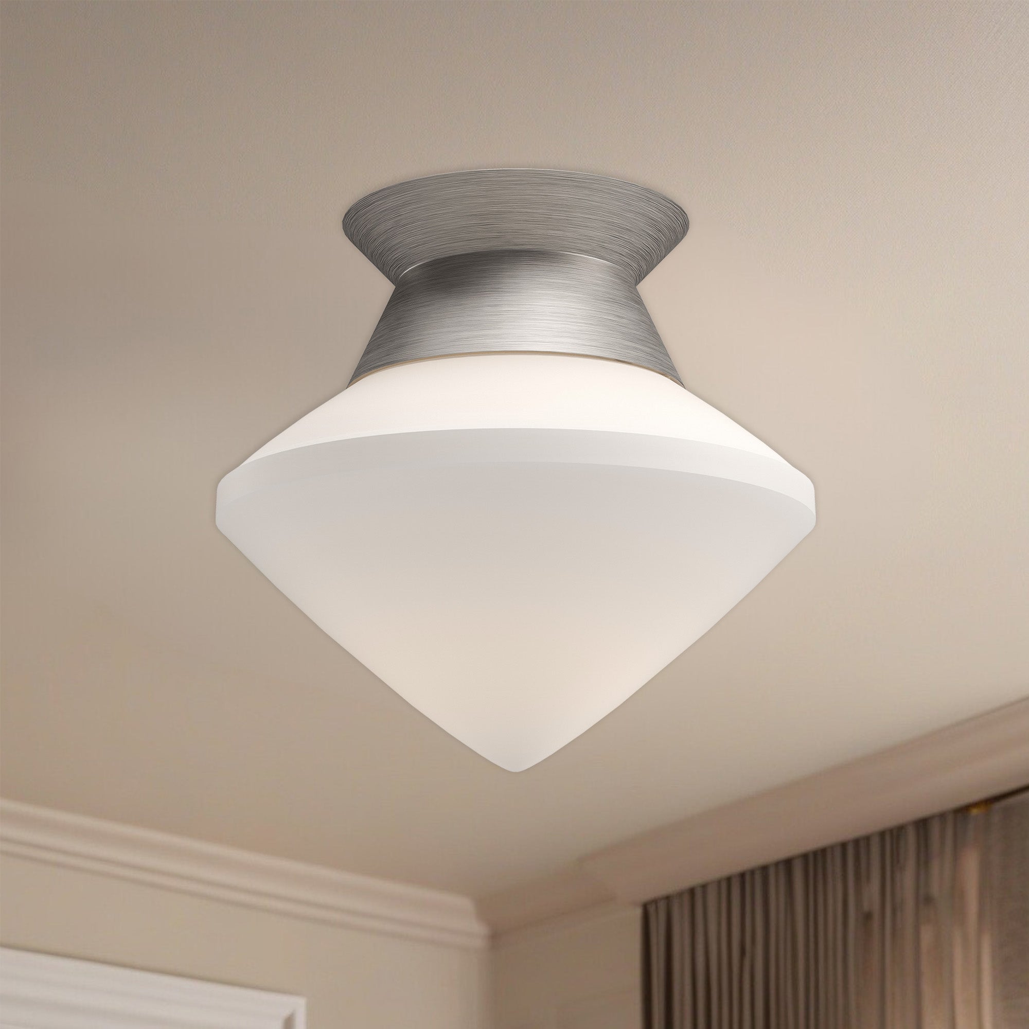 Nora 8-in Steel Flush Mount