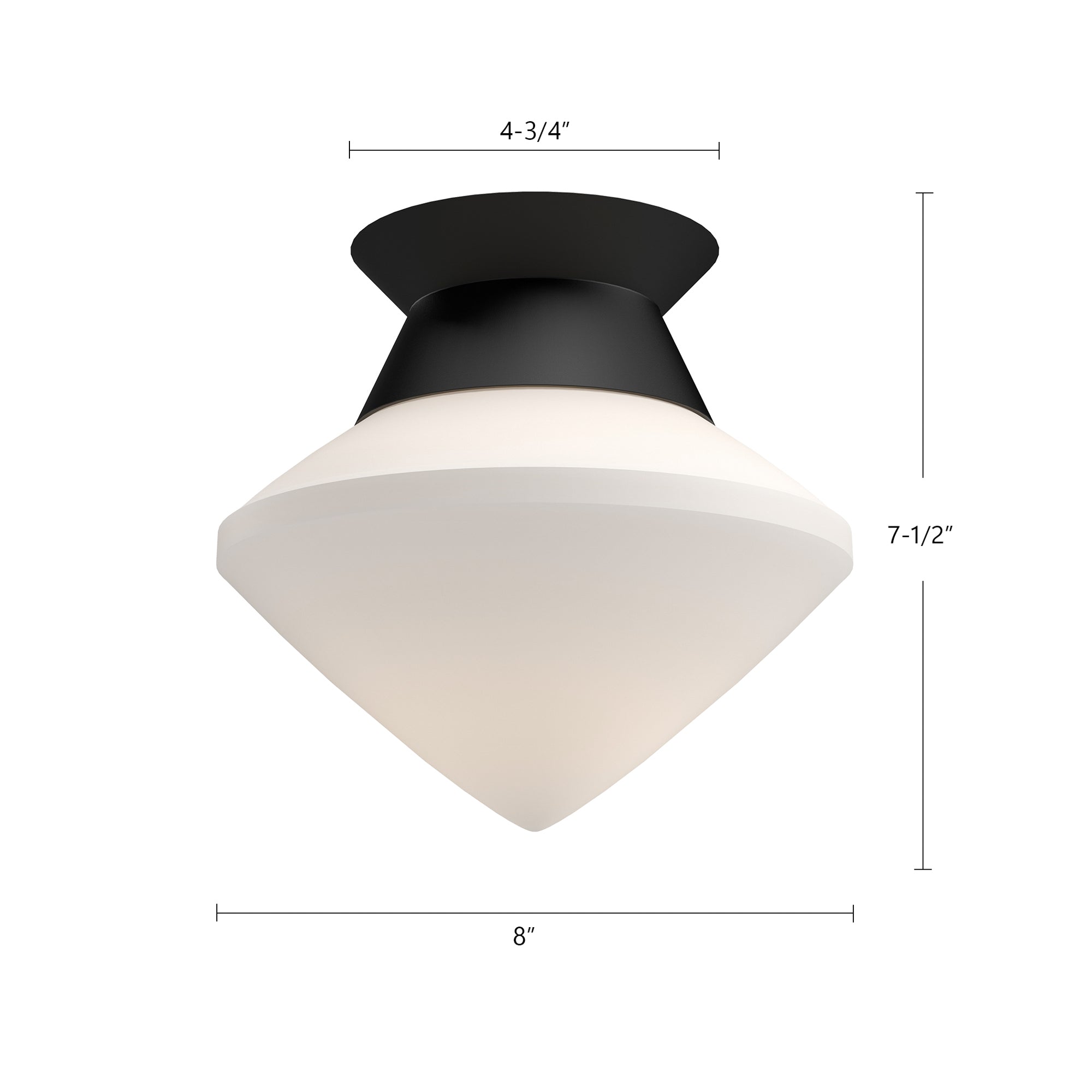 Nora 8-in Steel Flush Mount