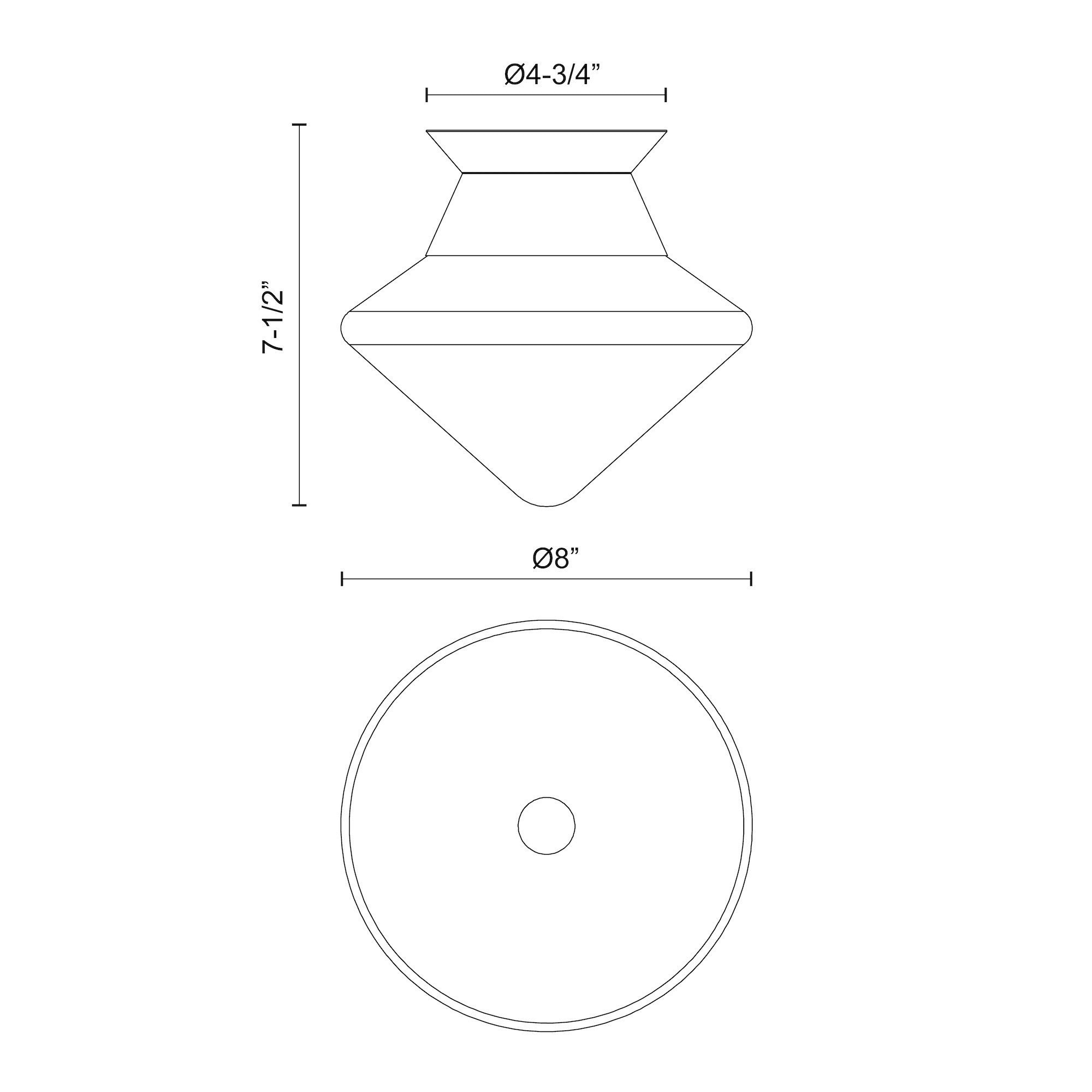 Nora 8-in Steel Flush Mount