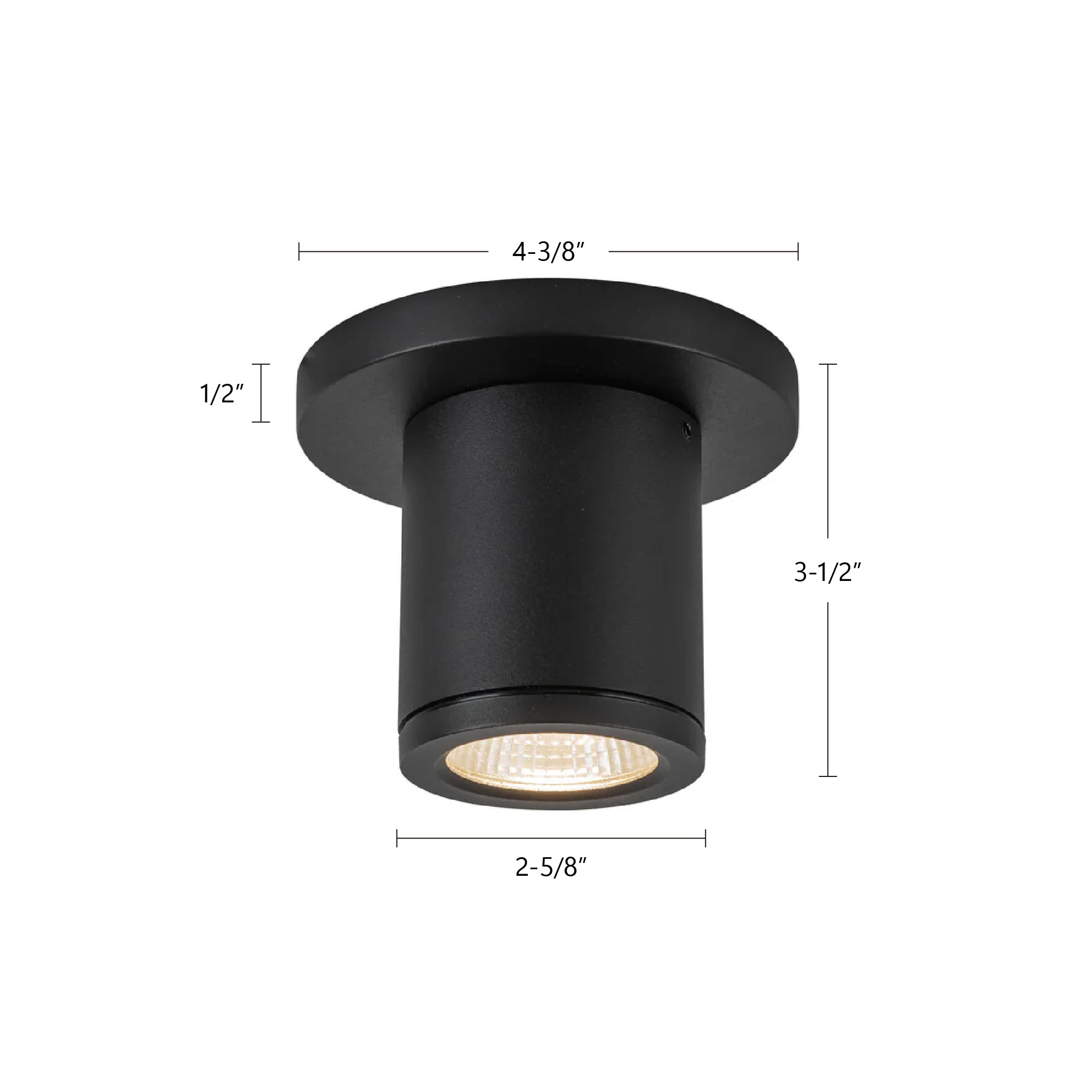 Nordic 3-in (2-in Dia.) Aluminum Outdoor Flush Mount