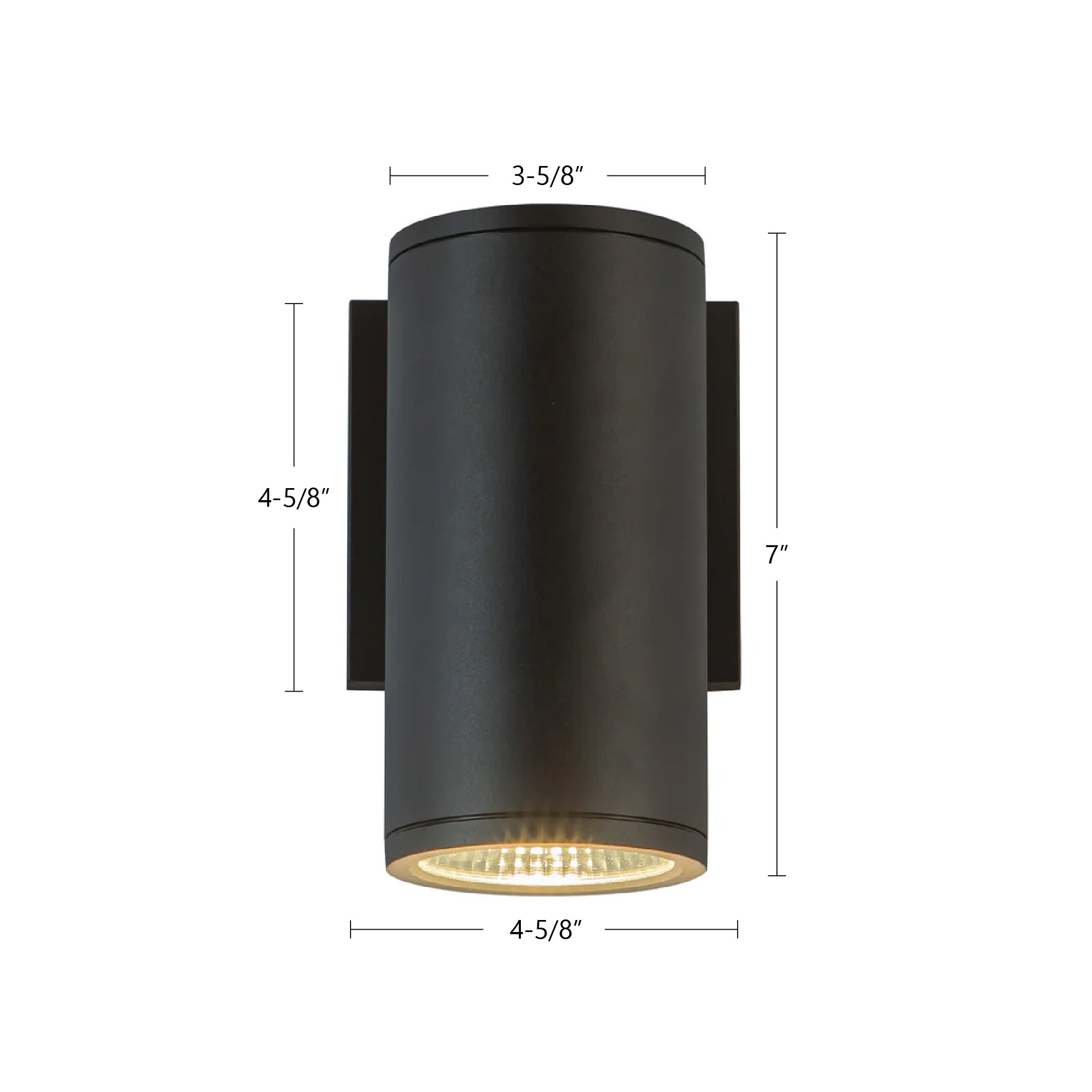 Nordic 7-in Black Outdoor Wall Light