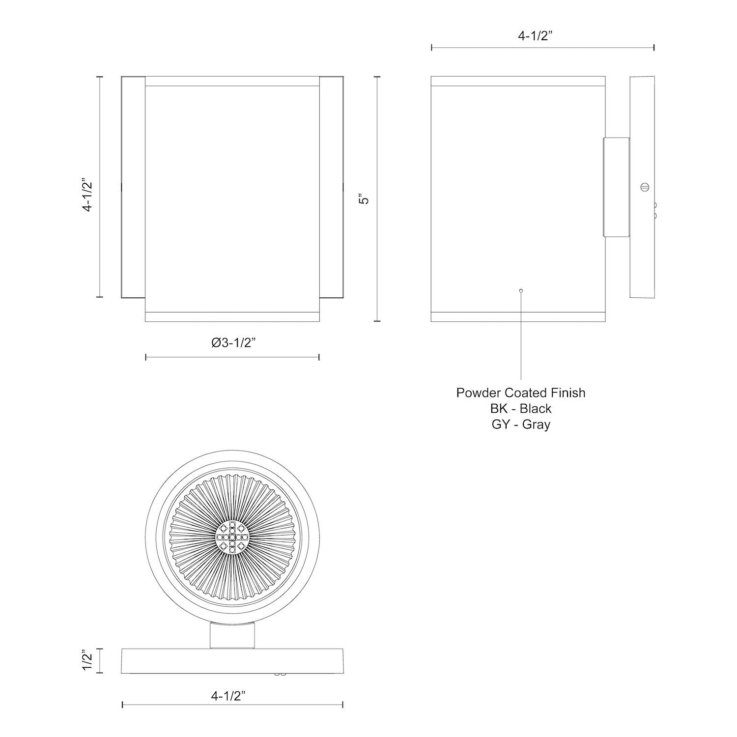 Nordic 5-in Aluminum Outdoor Wall Sconce