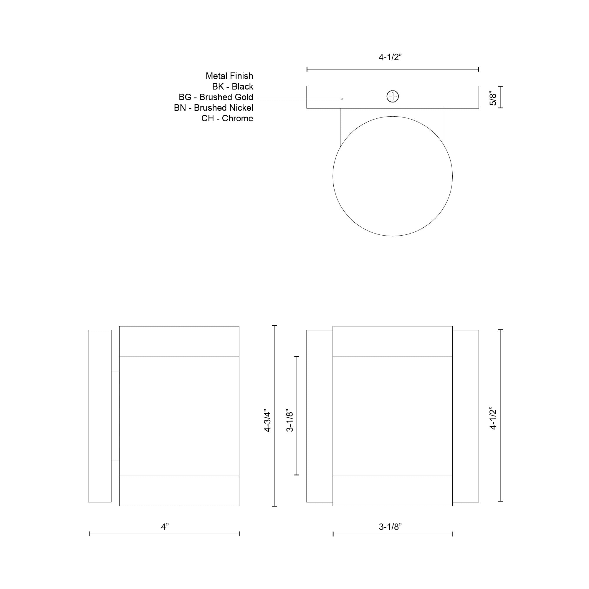 Norfolk 5-in Steel Wall Sconce