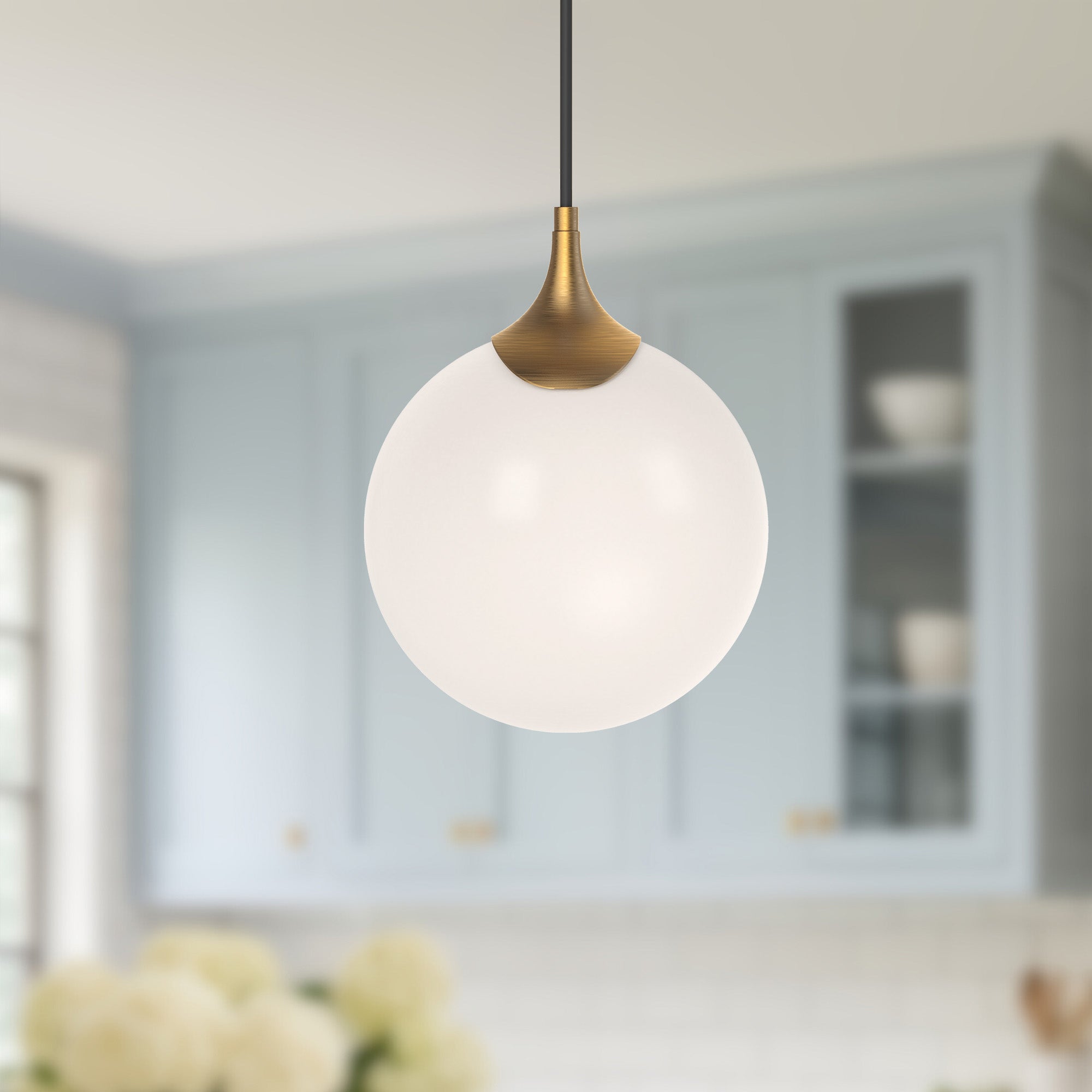 Nouveau 8-in Steel Pendant