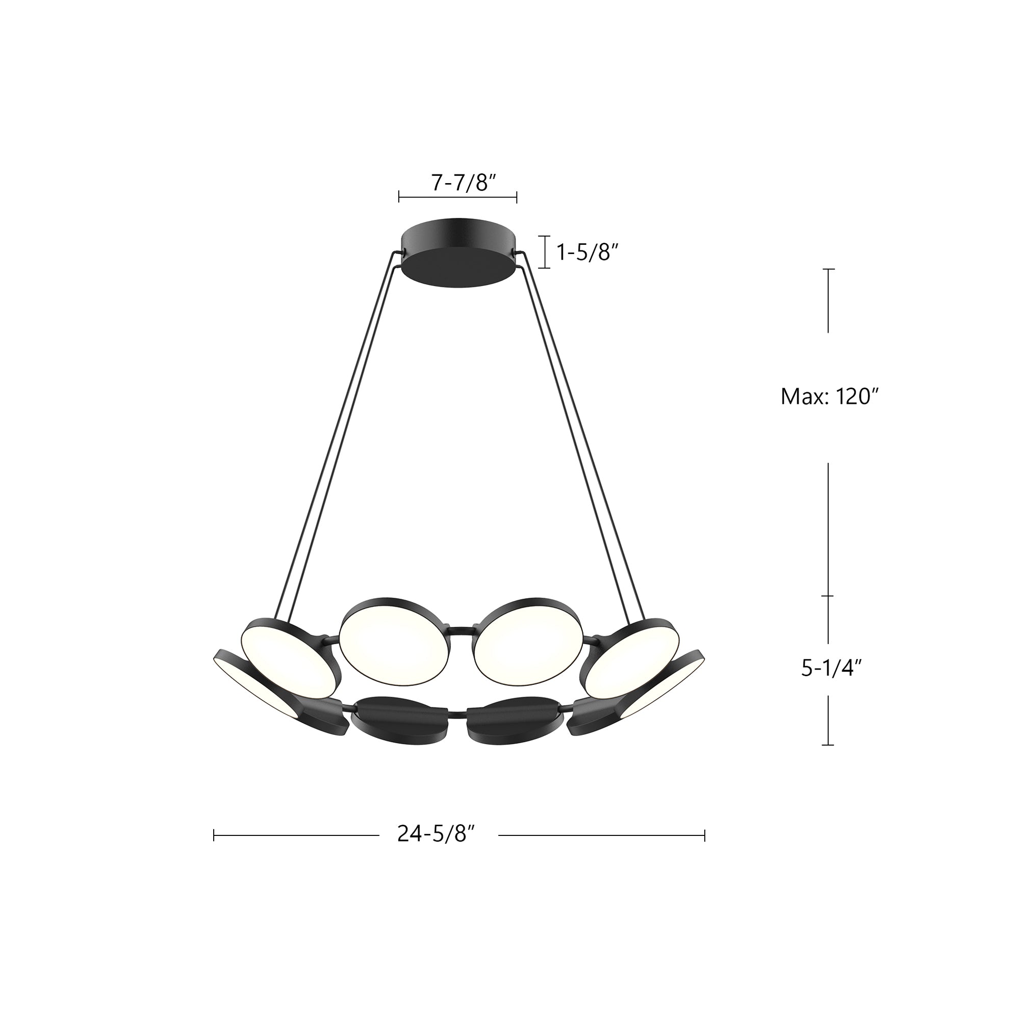 Novel 25-in Aluminum Chandelier