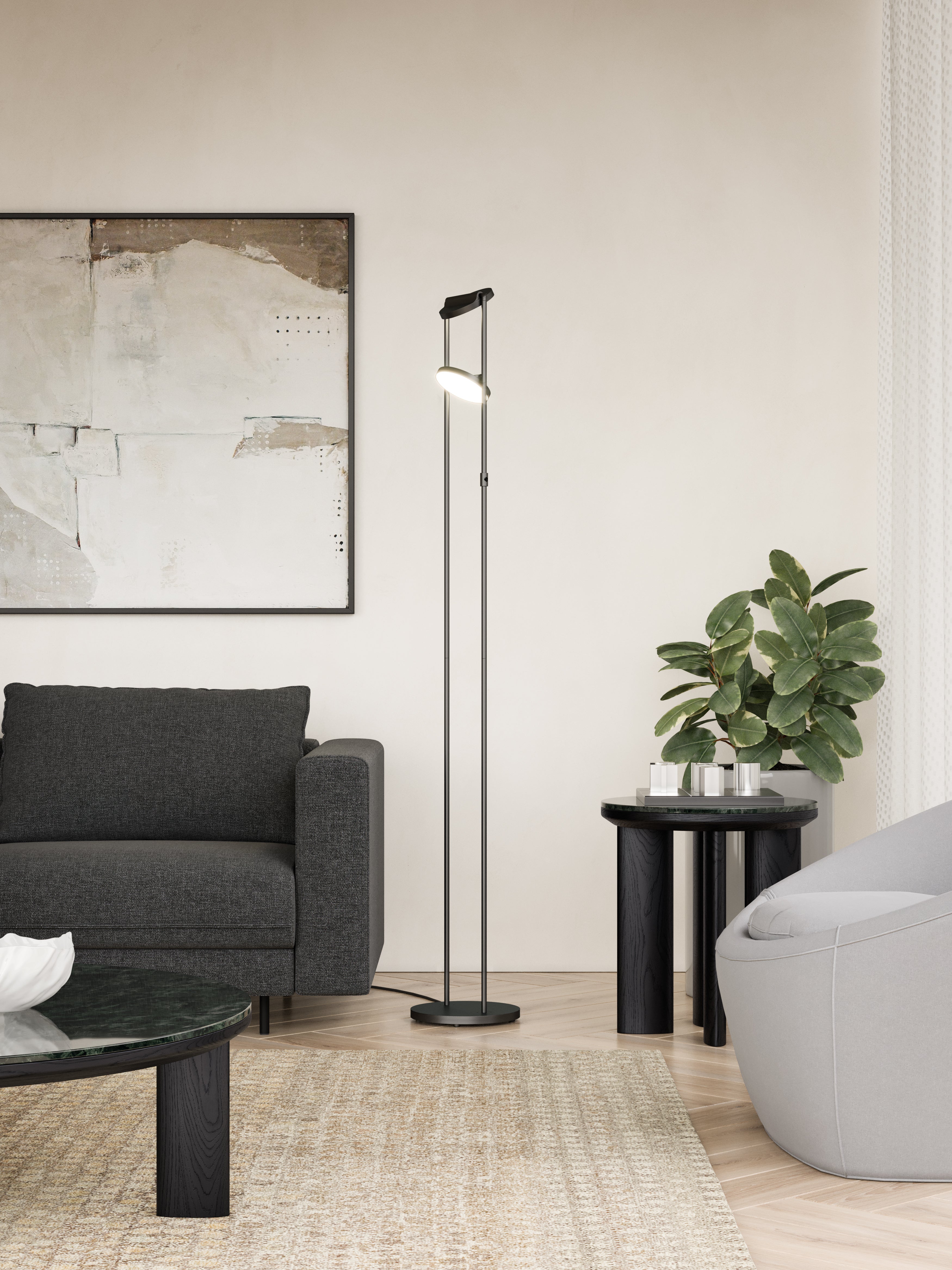 Novel 68-in Aluminum Floor Lamp
