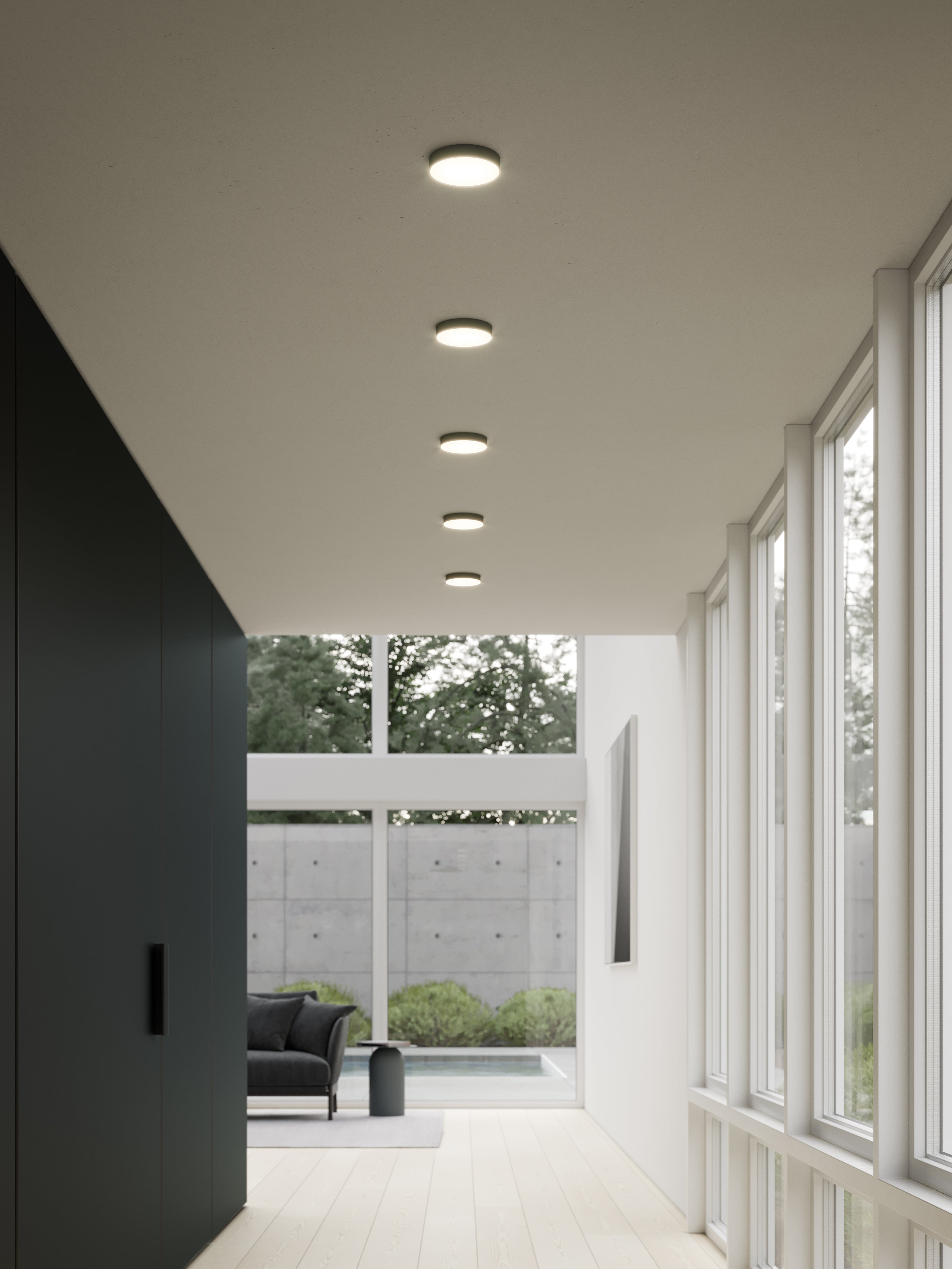 Novel 5-in Aluminum Flush Mount