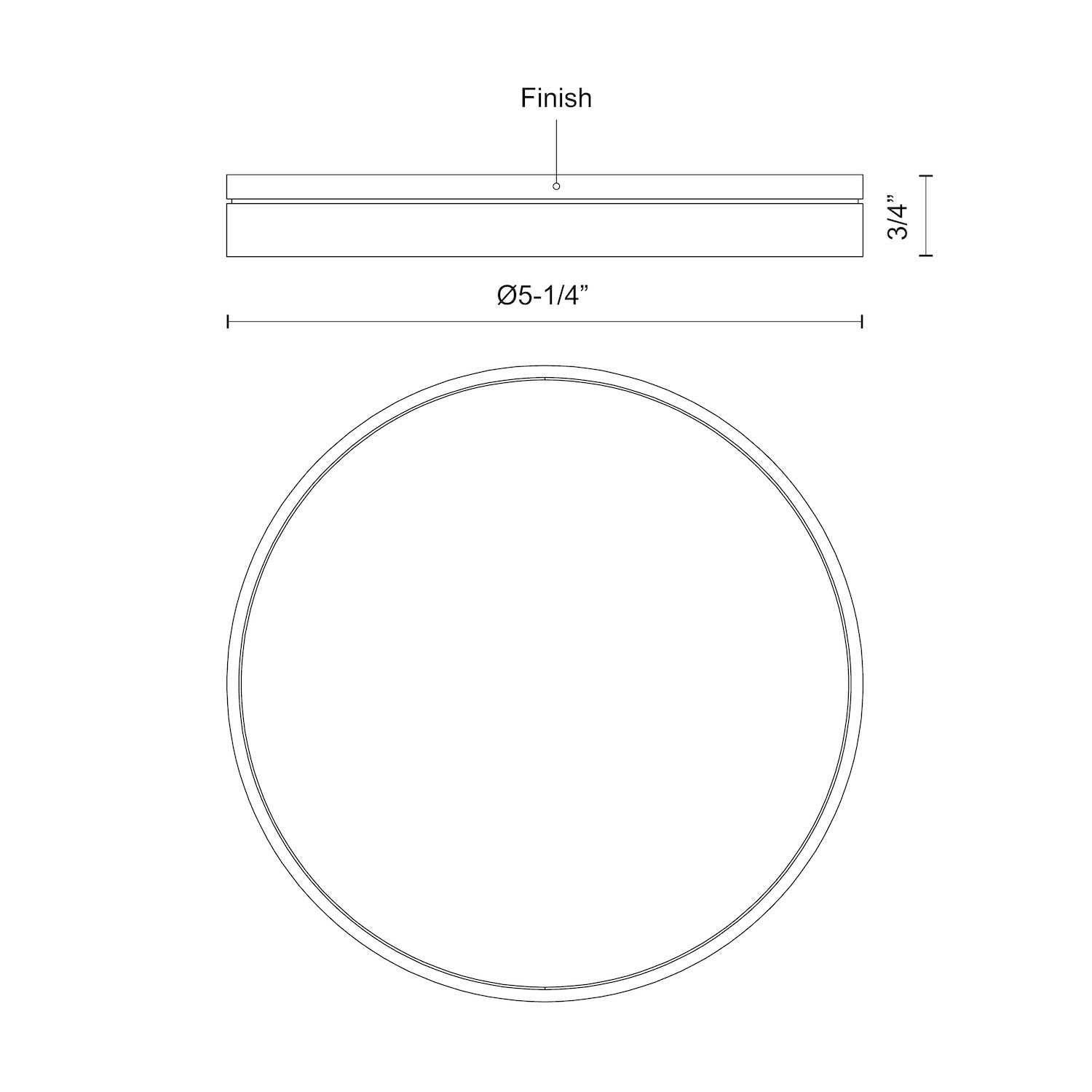Novel 5-in Aluminum Flush Mount
