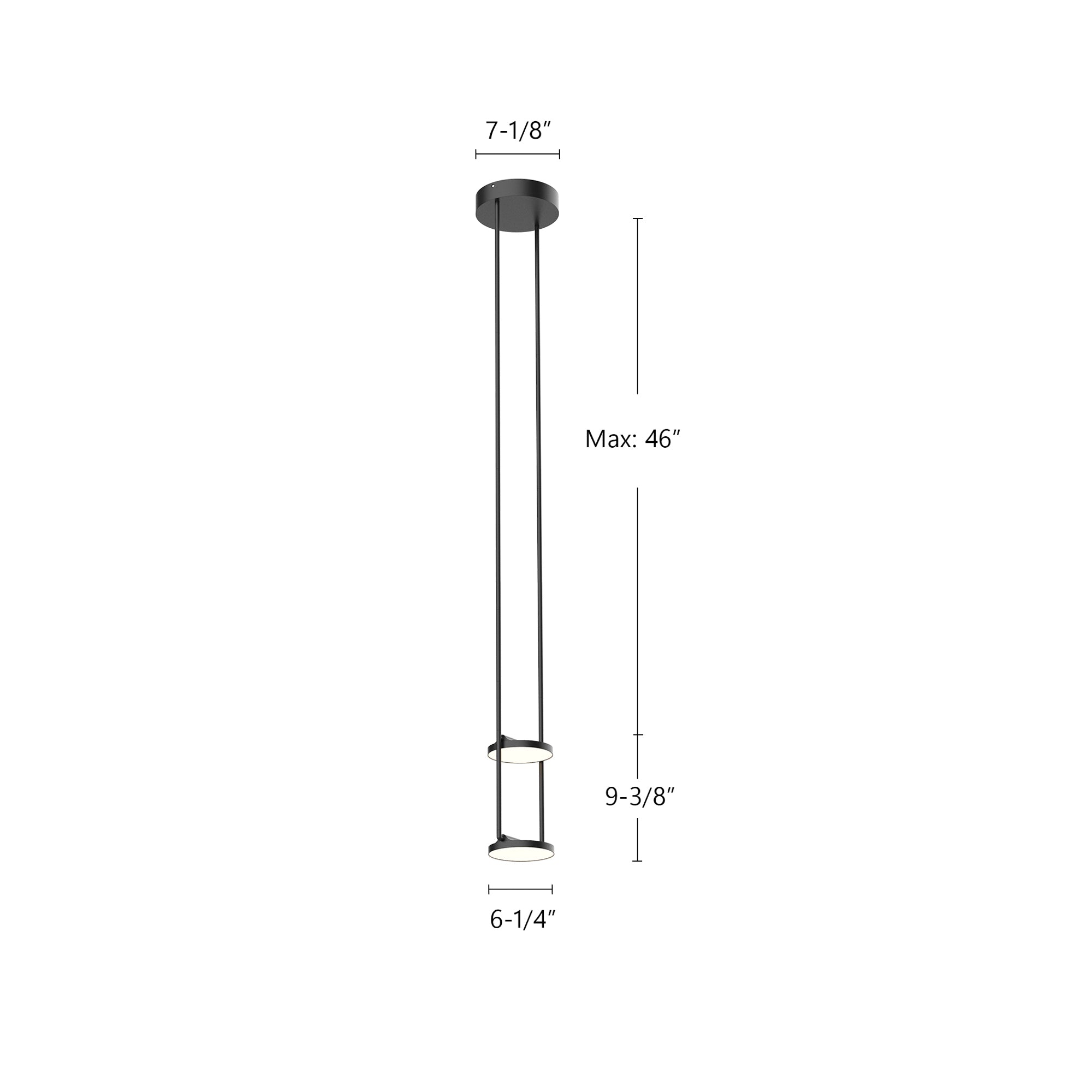 Novel 8-in Aluminum Pendant