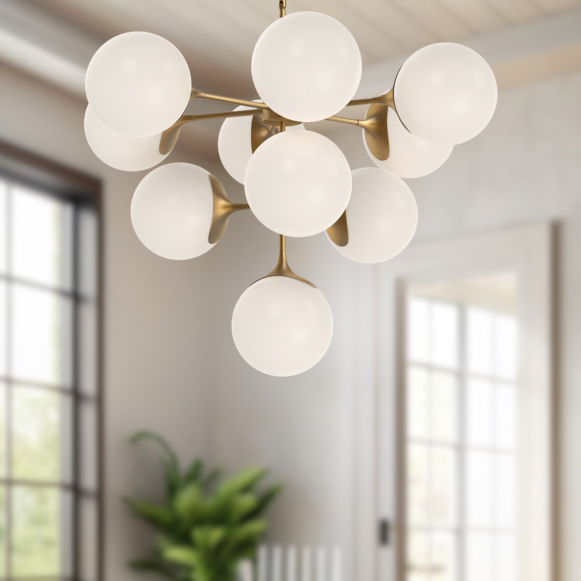 Nouveau 35-in Steel Chandelier