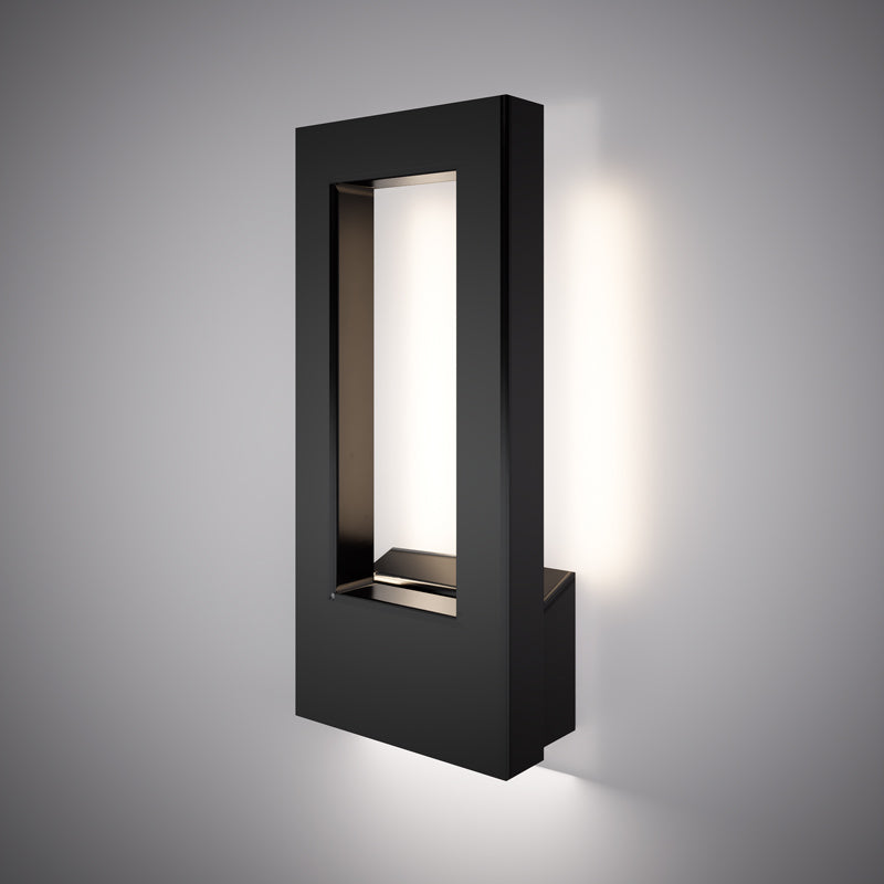 Led 16-in exterior wall light Black powder Coated Dimmable 40W