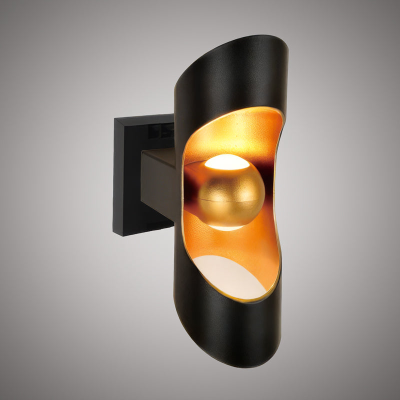 Led 10-in exterior wall light Matte Black Dimmable 12W