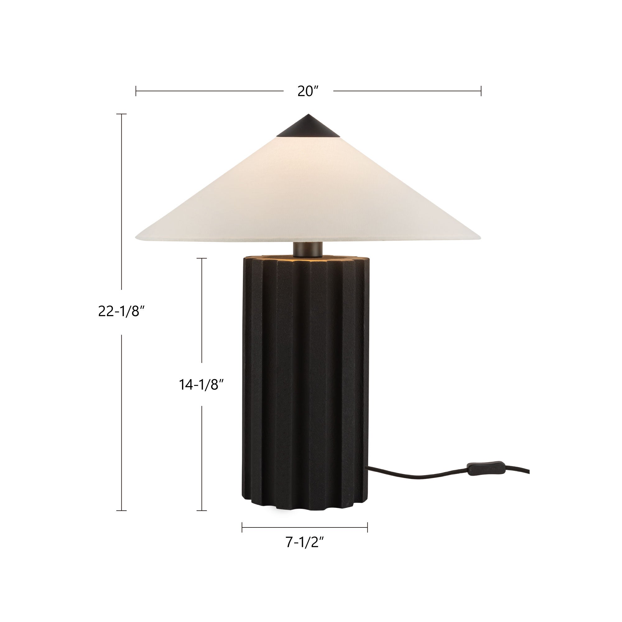 Ono 20-in Steel Table Lamp