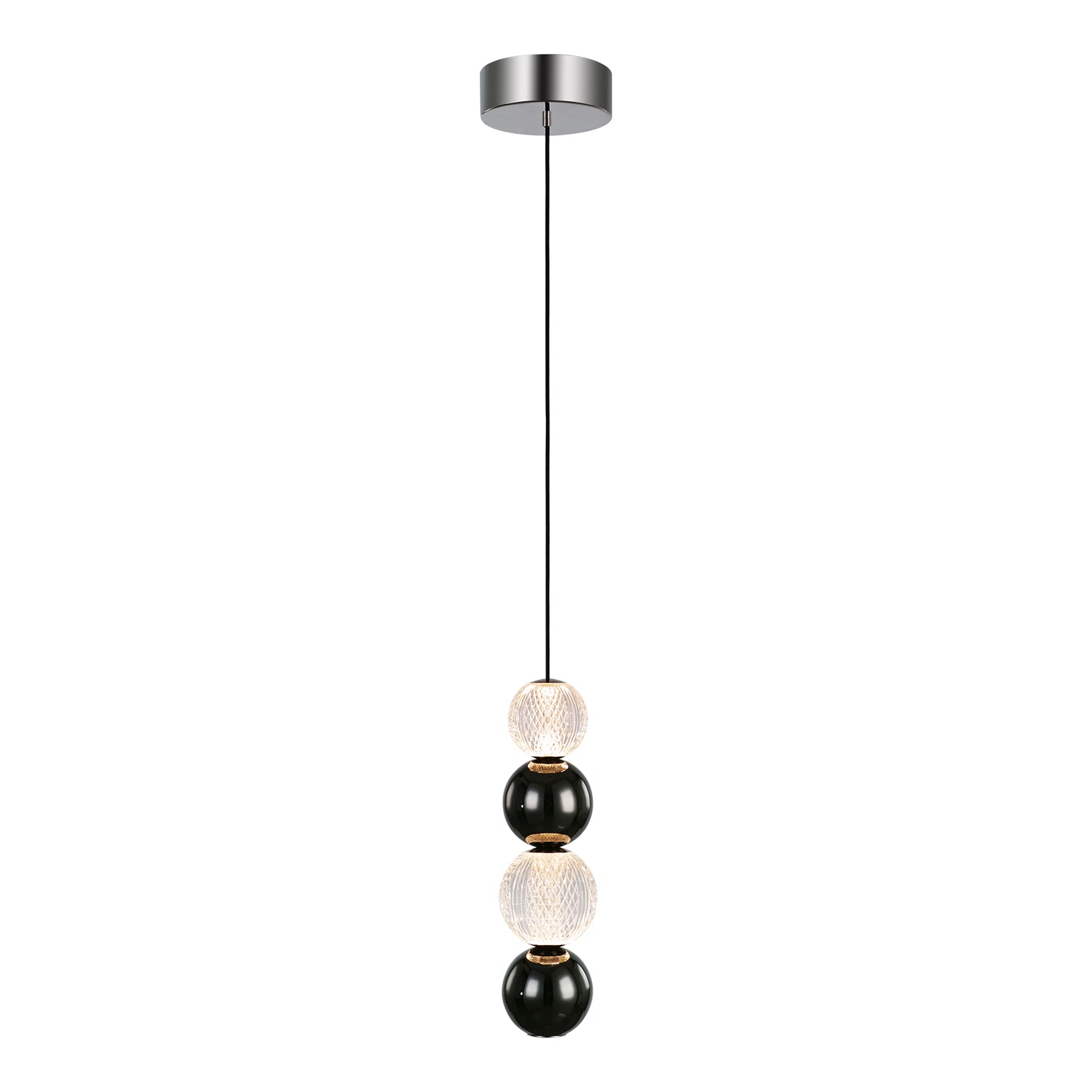 Onyx 5-in Steel Pendant