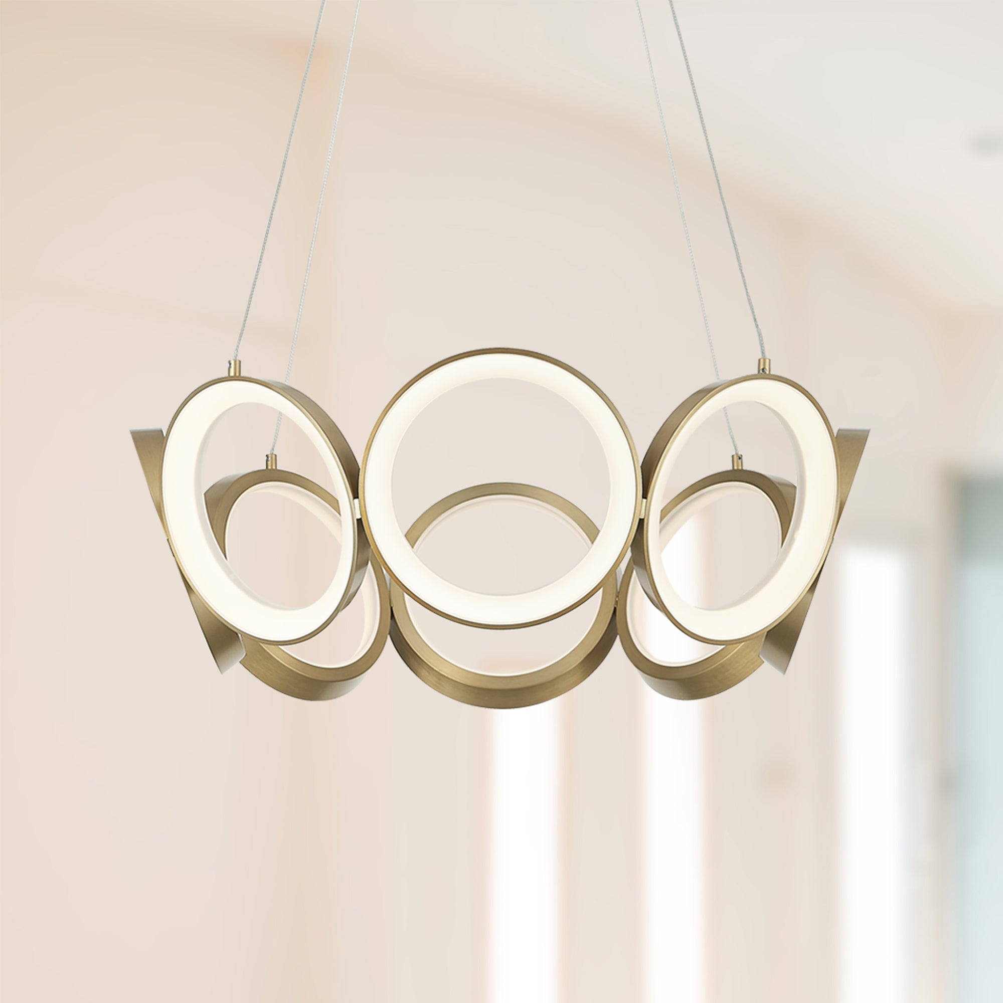 Oros 24-in Aluminum Chandelier