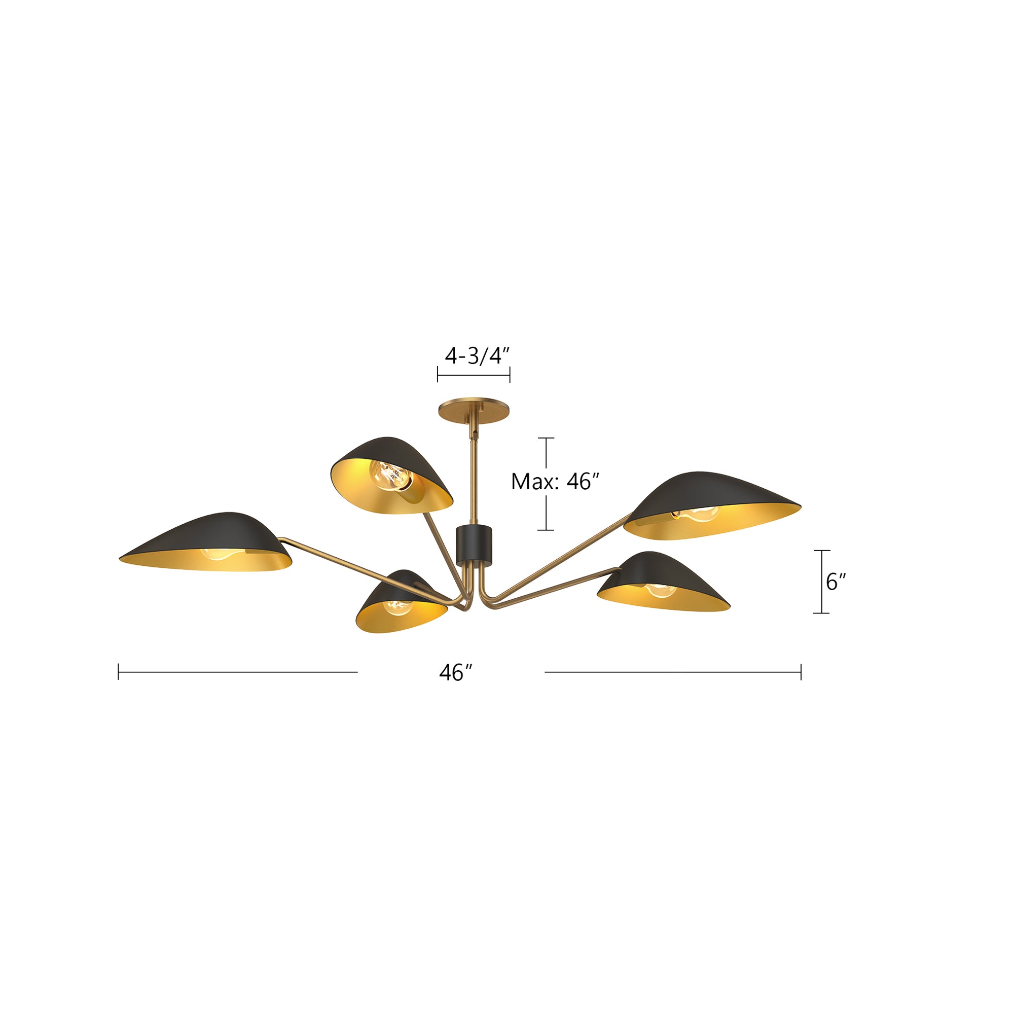 Oscar 46-in Steel Pendant