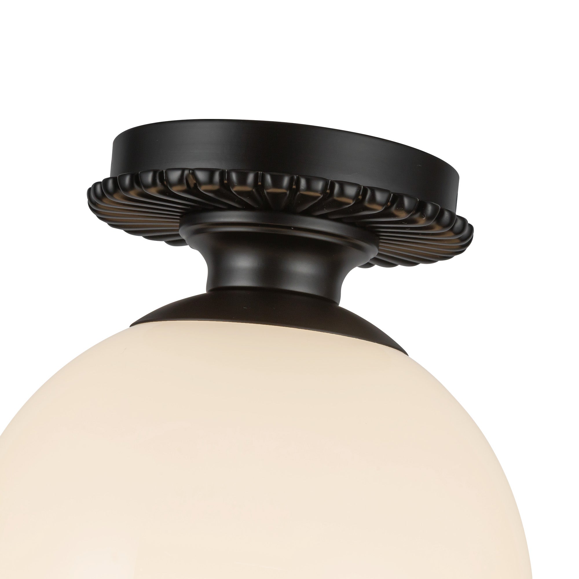 Otis 8-in Steel Semi-Flush Mount