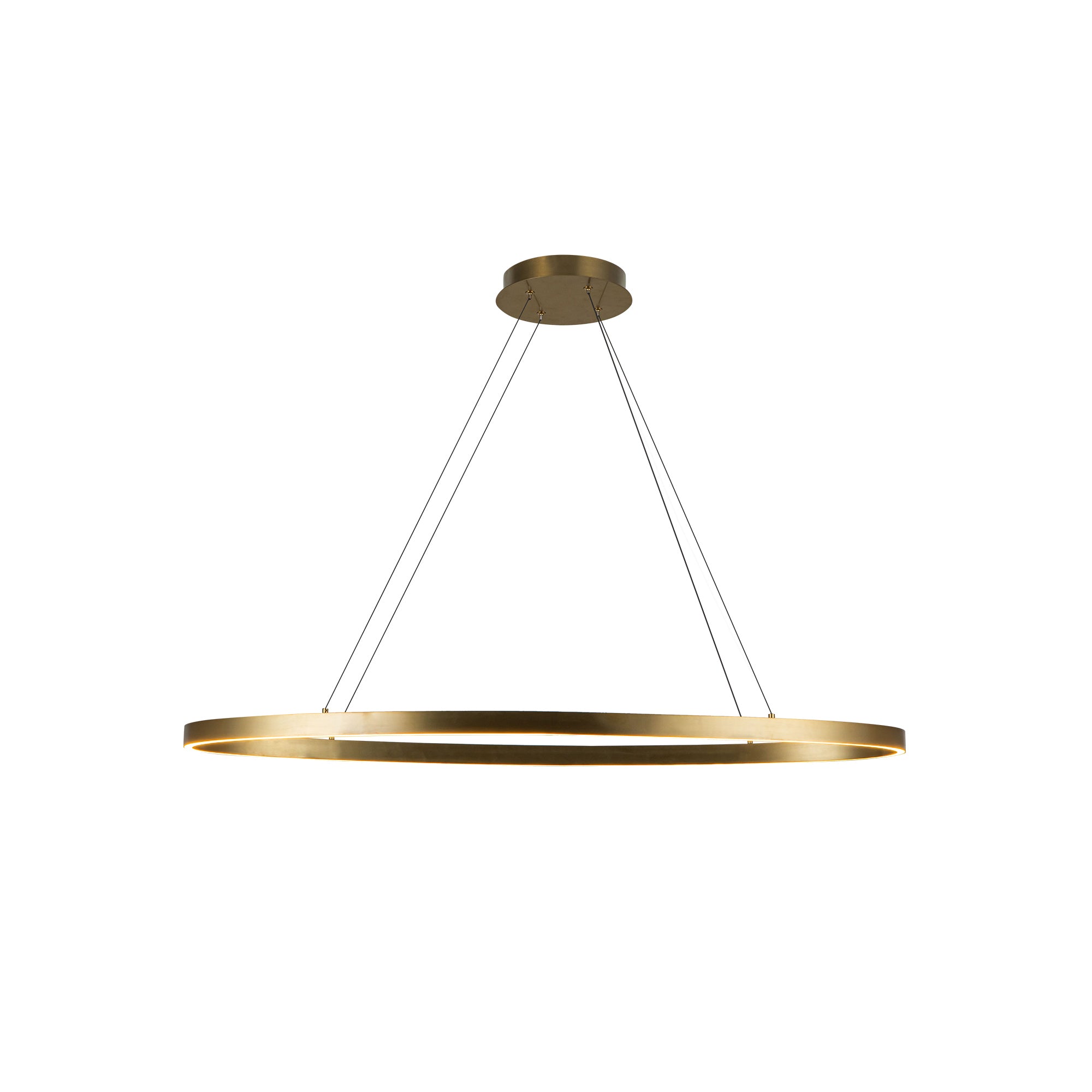 Ovale 40-in Aluminum Linear Pendant