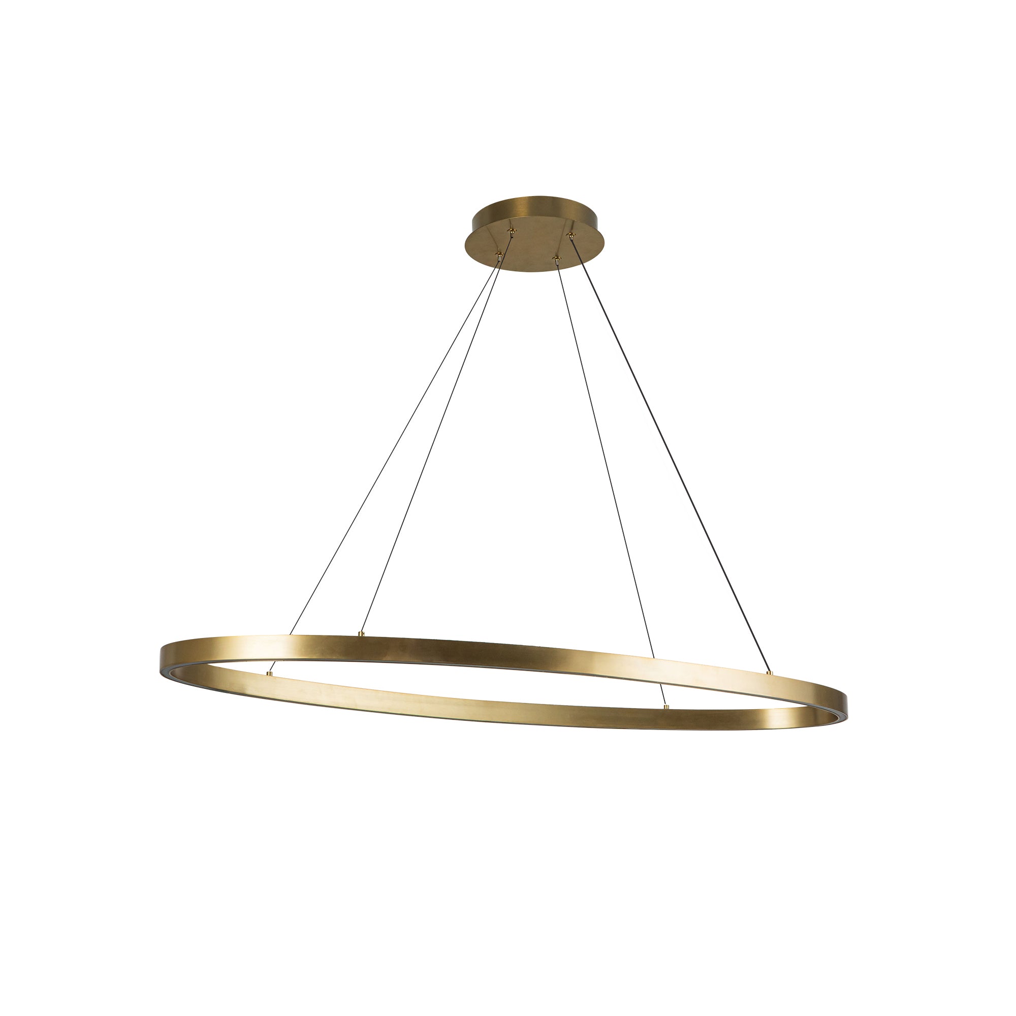 Ovale 40-in Aluminum Linear Pendant