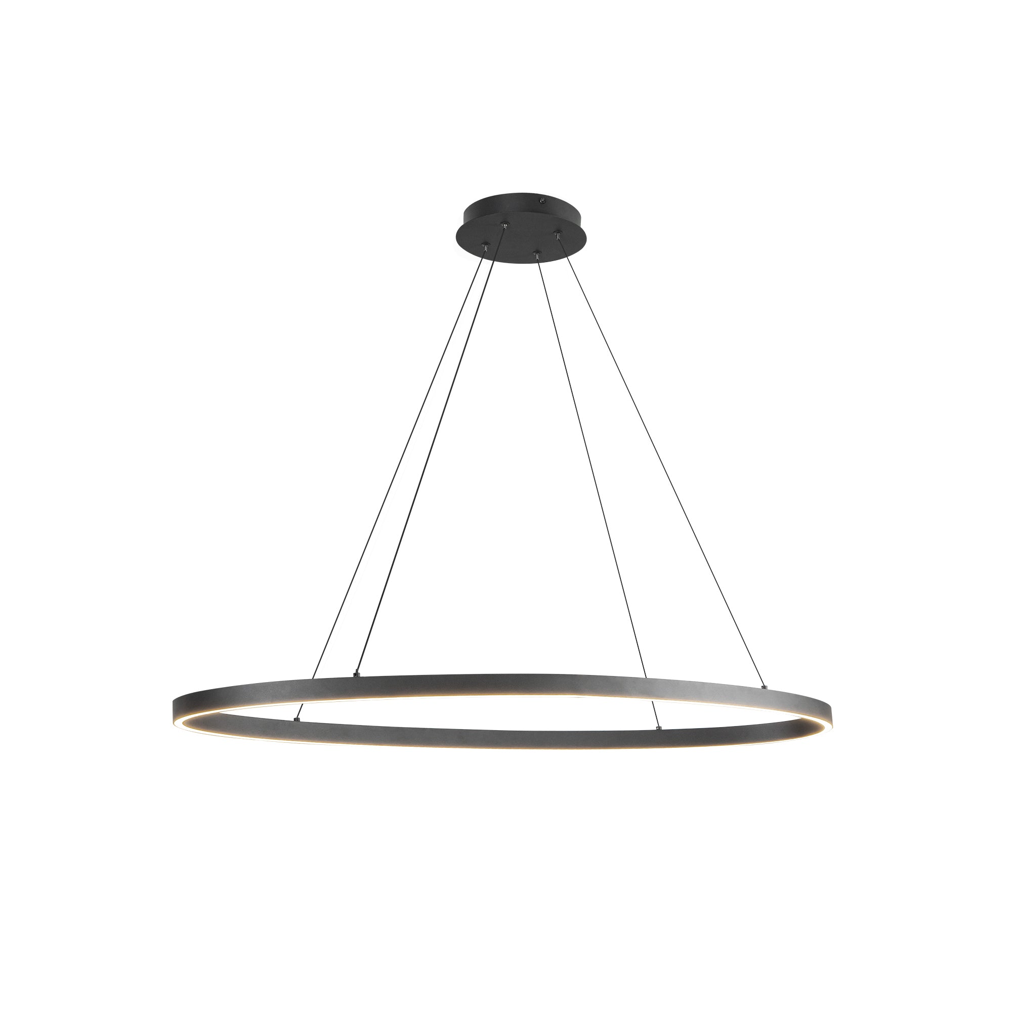 Ovale 40-in Aluminum Linear Pendant
