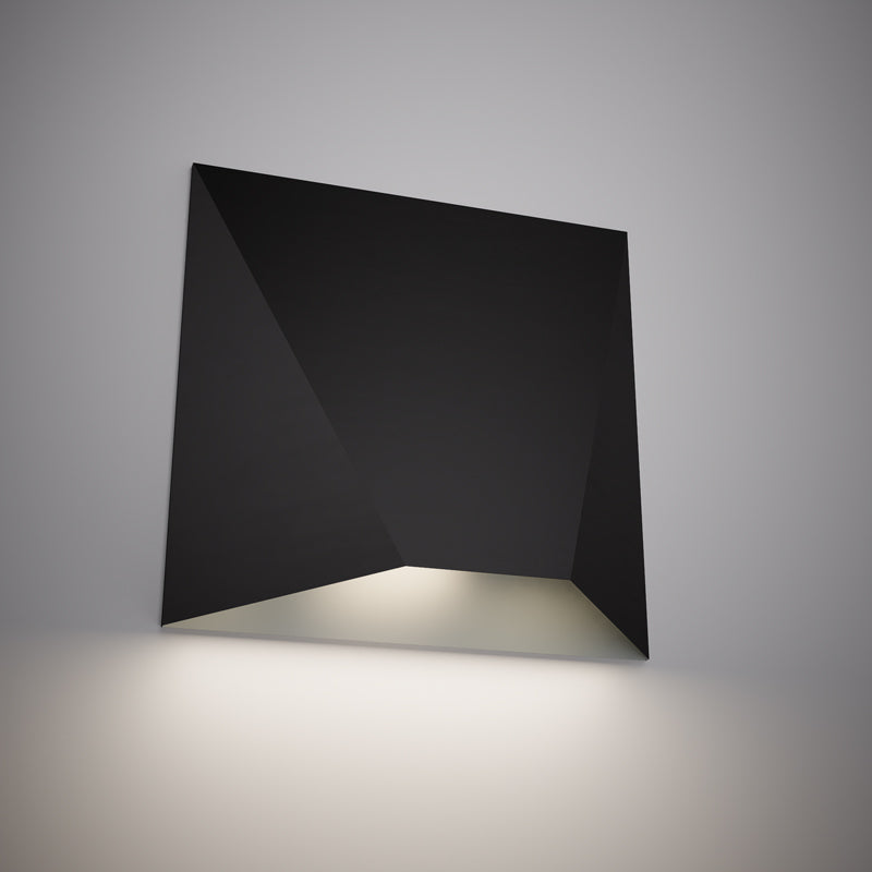 Vibe 8-in Exterior wall light Black/Champagne Powder Coated Dimmable 12W
